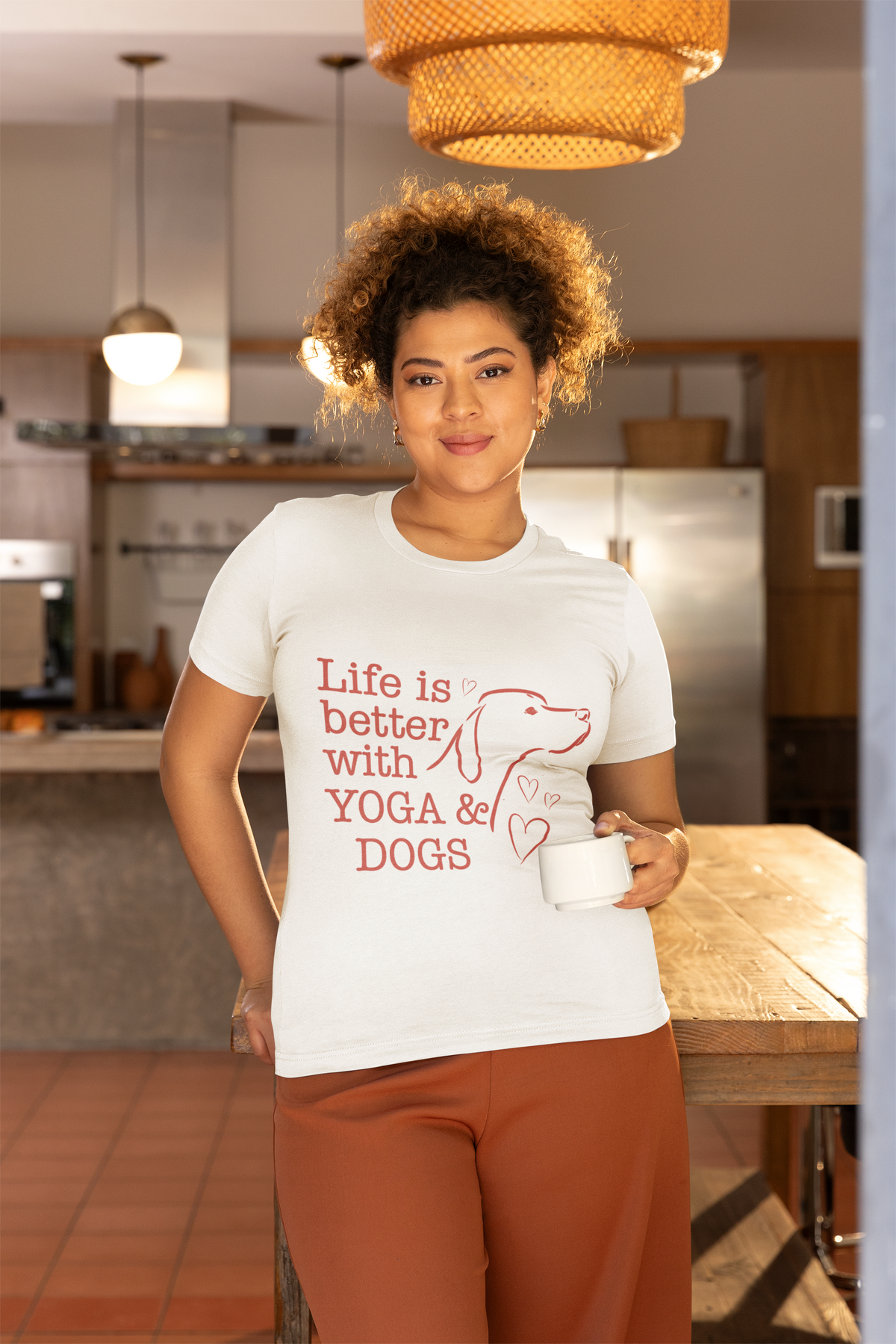 Life Is Better With Yoga & Dogs T‑Shirt I Dog Lovers Shirt I Meditation Gift I Cute Yoga Tee