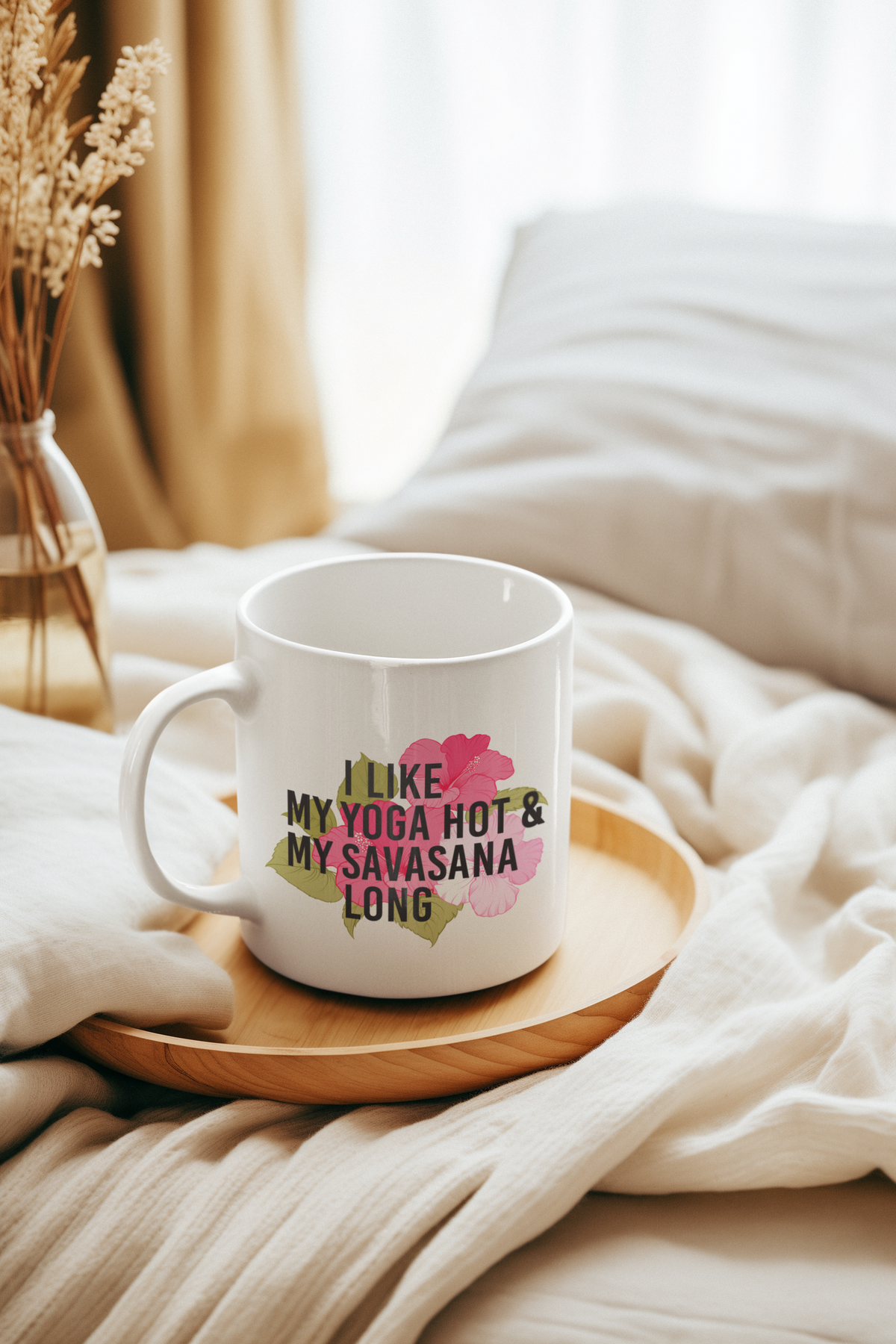 "I Like My Yoga Hot & My Savasana Long" Coffee Cup I Yoga Coffee Mug I Funny Yoga Mug I Meditation Gift