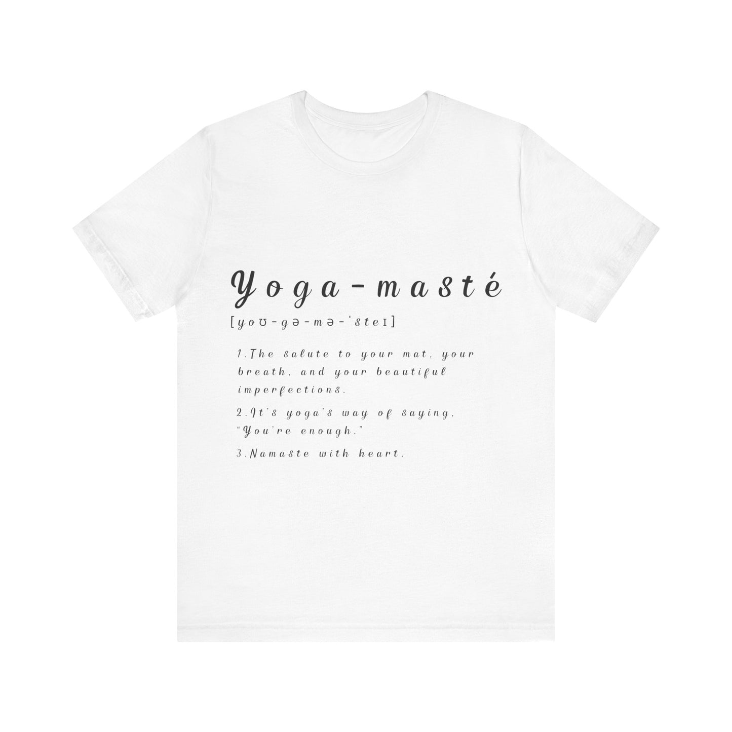 Yoga-masté - Unisex Tee | Inspiring Yoga T-Shirt I Gift for Yogis I Mindfulness & Wellness Gift I Self-Care Meditation Apparel
