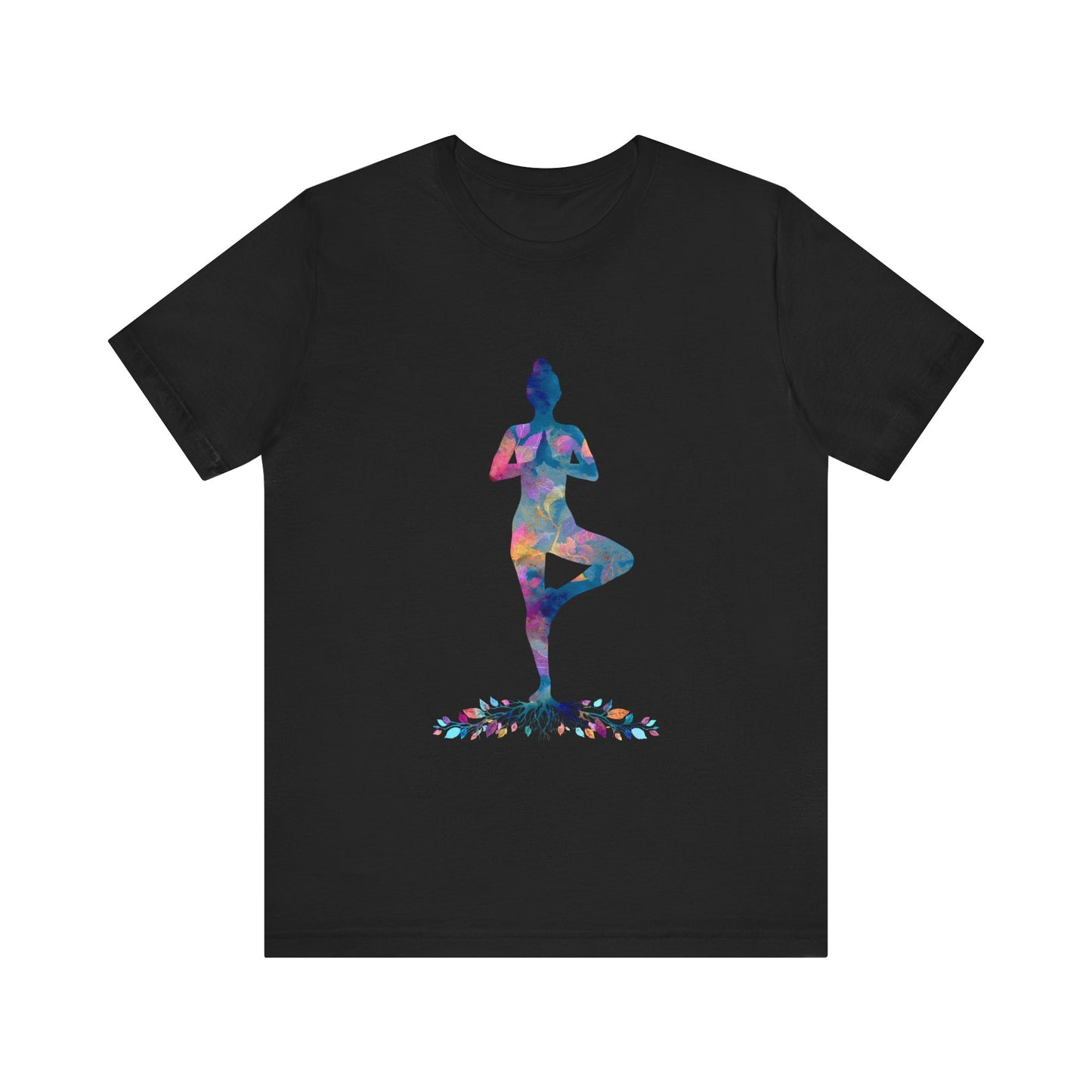 Colorful Tree Pose Mindful Yoga Tee - Unisex T-Shirt I Inspirational Yoga Art I Gift for Yogis I Relaxation & Meditation Tee