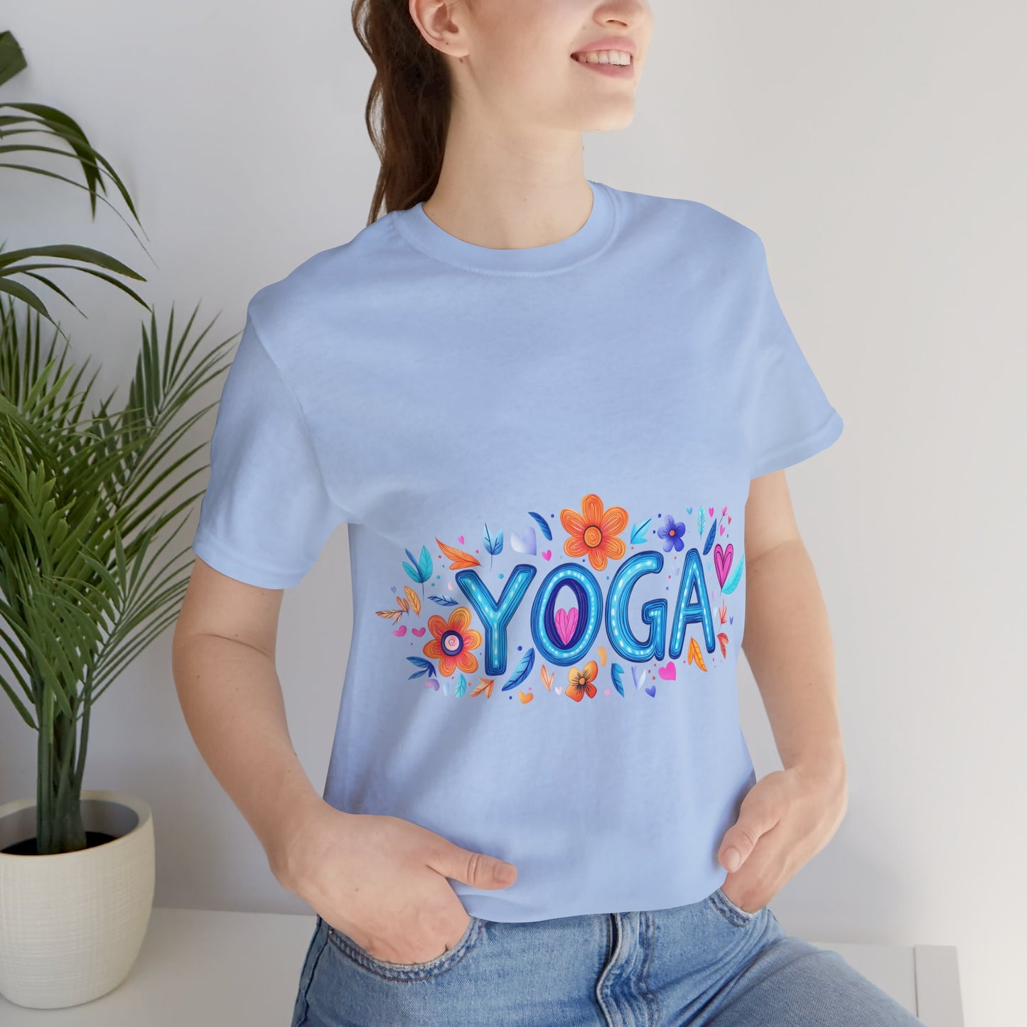Colorful Yoga-Themed Unisex Tee for Yoga Lovers I Yoga T-Shirt I Gift for Yogis I Self-Care Meditation Apparel