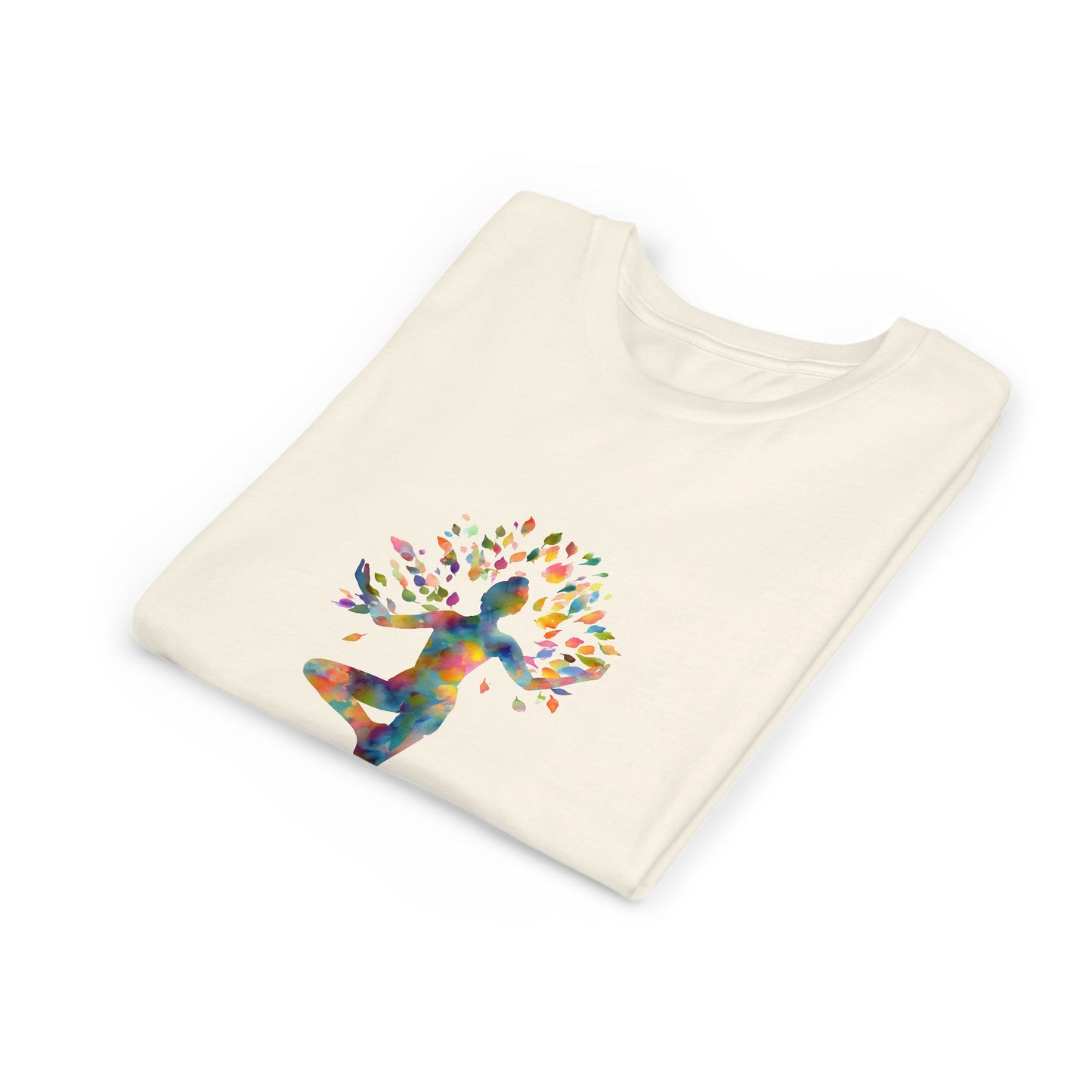 Tree Pose Colorful Yoga - Inspired Youth Tee - Kids Meditation T-Shirt I Mindfulness T-Shirt I Boho Kids Top I Birthday Gift for Young Yogis