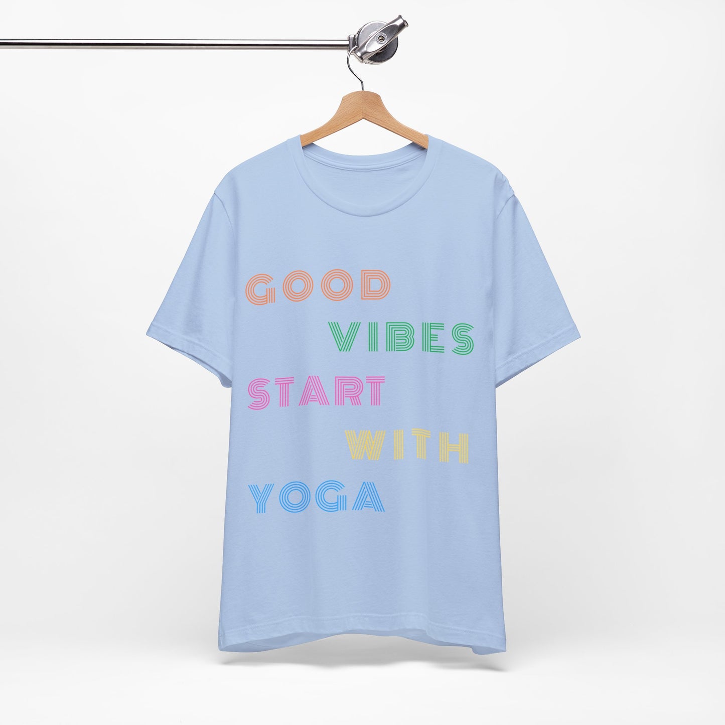 Good Vibes Start With Yoga Tee I Unisex Yoga T-Shirt I Wellness Gift for Yogis I Positive Vibes T-Shirt