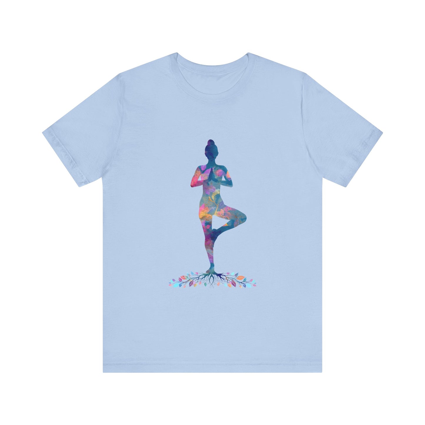 Colorful Tree Pose Mindful Yoga Tee - Unisex T-Shirt I Inspirational Yoga Art I Gift for Yogis I Relaxation & Meditation Tee