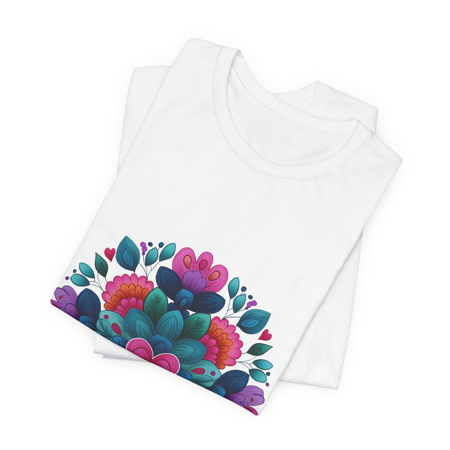Vibrant Mandala Yoga Unisex Tee - Colorful Yoga Casual Wear I Mindfulness Gift for Her I Boho Style T-Shirt