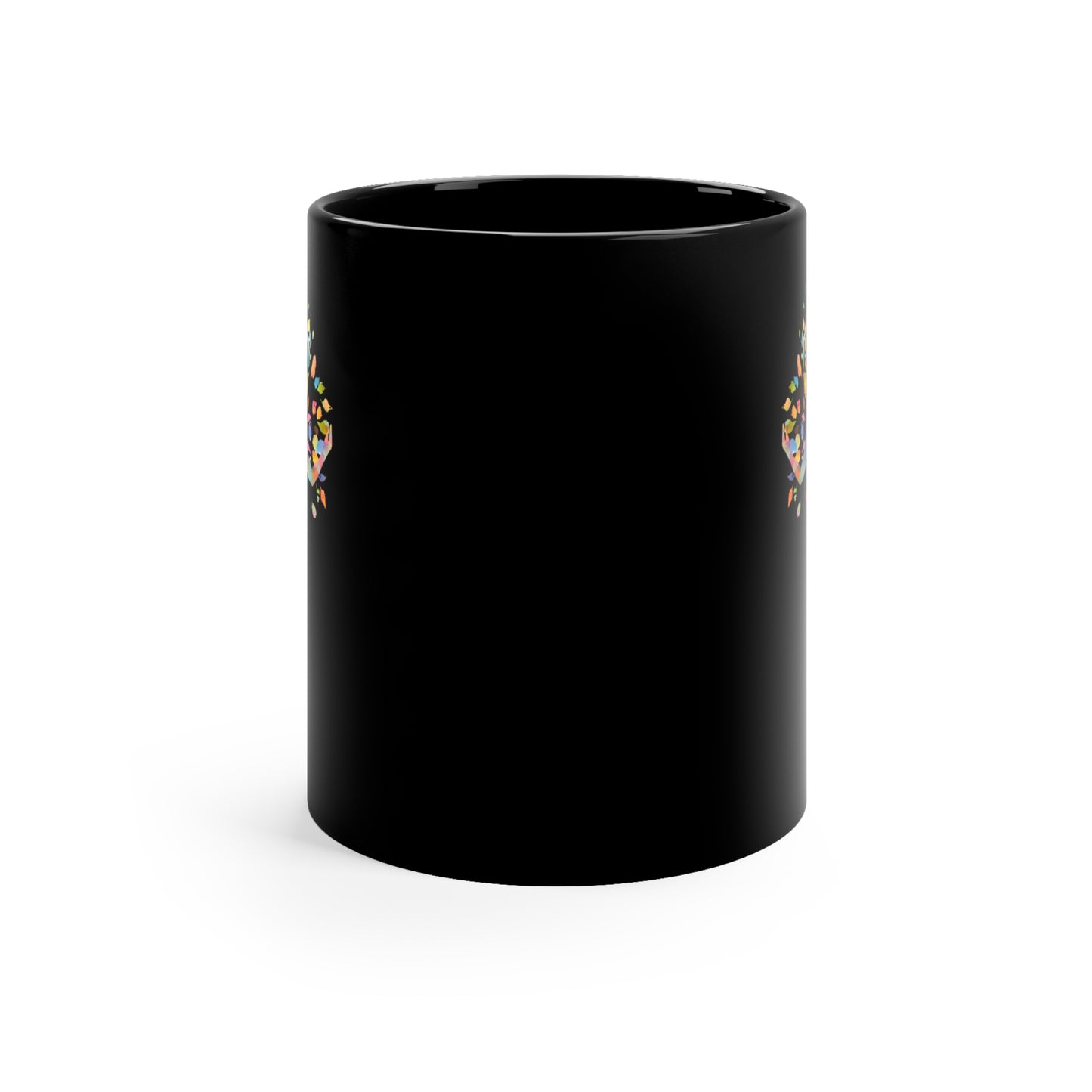 Colorful Tree Pose Black Coffee Mug - 11oz Nature Lover Gift I Yoga Decor I Motivational Drinkware I Spiritual Homeware I Birthday Gift