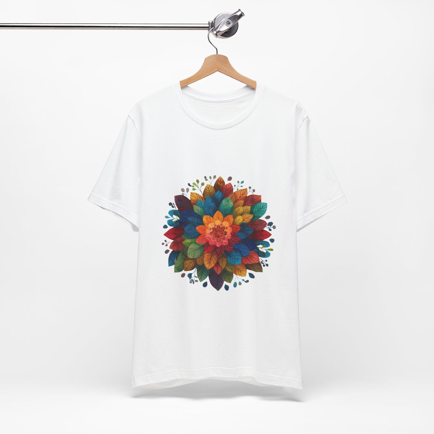 Vibrant Mandala Yoga Unisex Tee I Colorful Graphic T-Shirt I Nature Lover Gift I Yoga Self-Care Meditation Apparel
