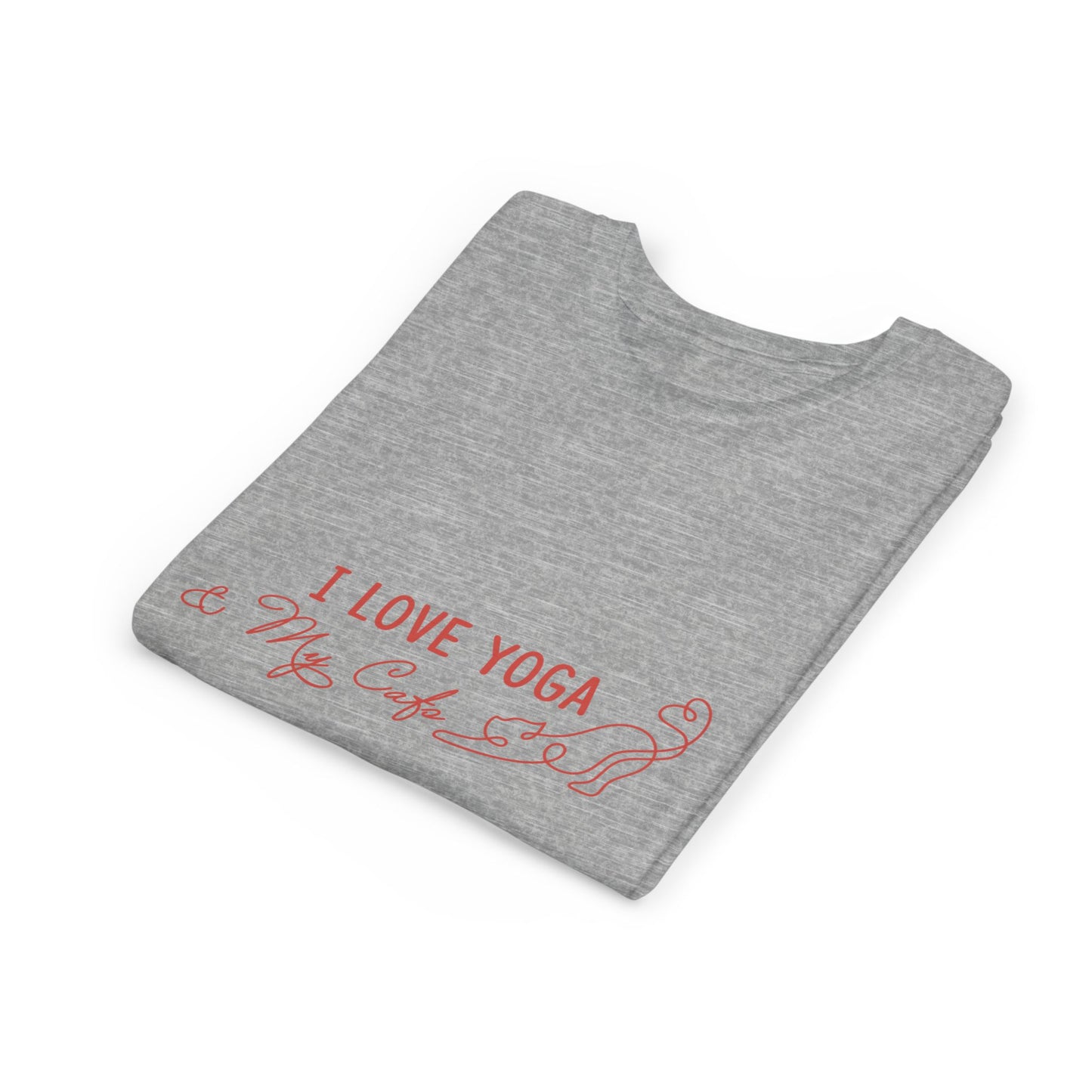 Kids Yoga Shirt "I Love Yoga & My Cats" - Girls Yoga Shirt I Boys Yoga Shirt I Meditation Gift For Kids