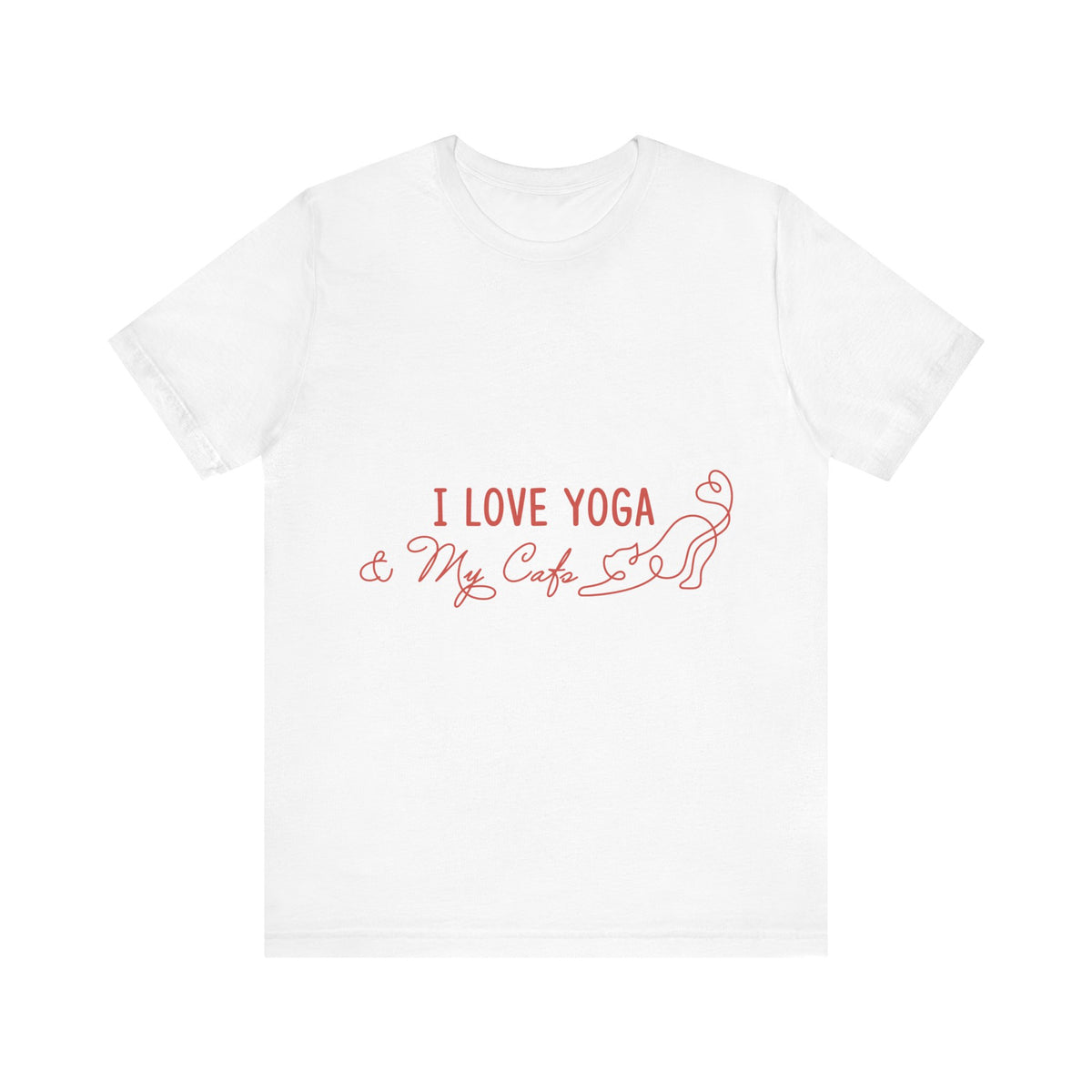 I Love Yoga & My Cats T-Shirt — Cute Yoga Shirt for Cat Lovers I Cat Mom Gift I Meditation Gift For Yogi