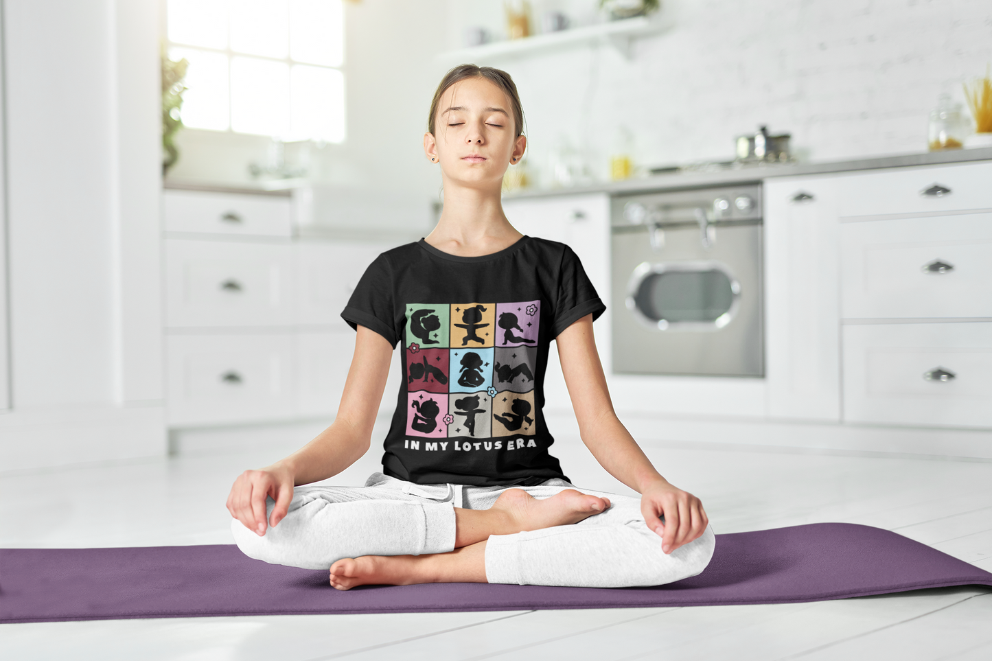 In My Lotus Era - Youth Short Sleeve Tee I Kids Yoga T-Shirt I Mindfulness Tee I Fun Gift for Young Yoga Lovers