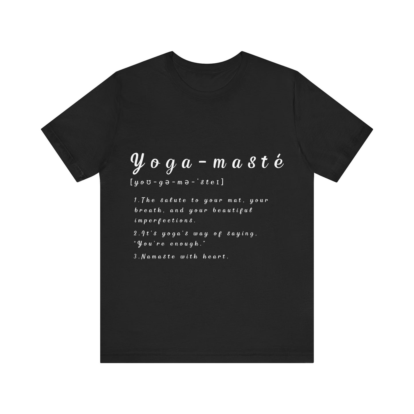 Yoga-masté - Unisex Tee | Inspiring Yoga T-Shirt I Gift for Yogis I Mindfulness & Wellness Gift I Self-Care Meditation Apparel