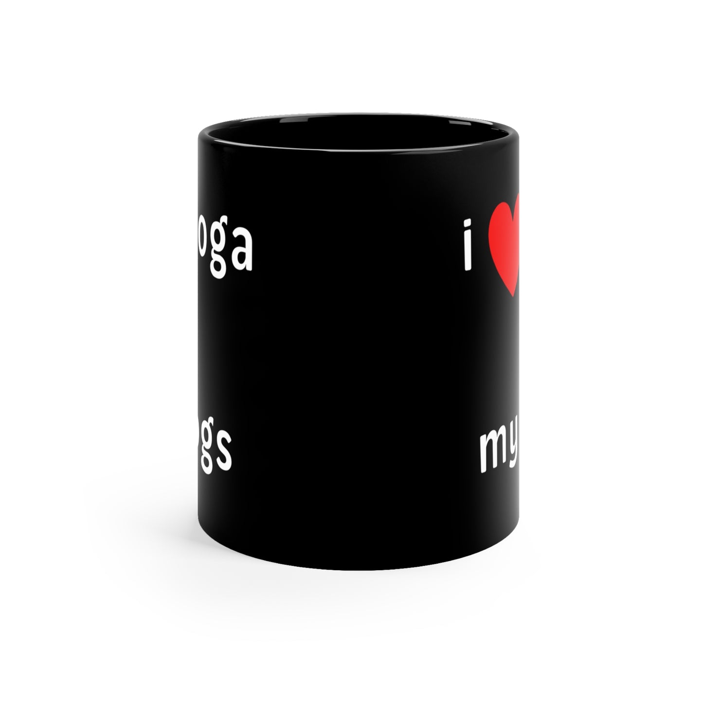 I Love Yoga & My Dogs Coffee Mug I Dog Lover Gift I Yoga Enthusiast Ceramic Cup I Pet Lover Mug I Black Coffee Cup