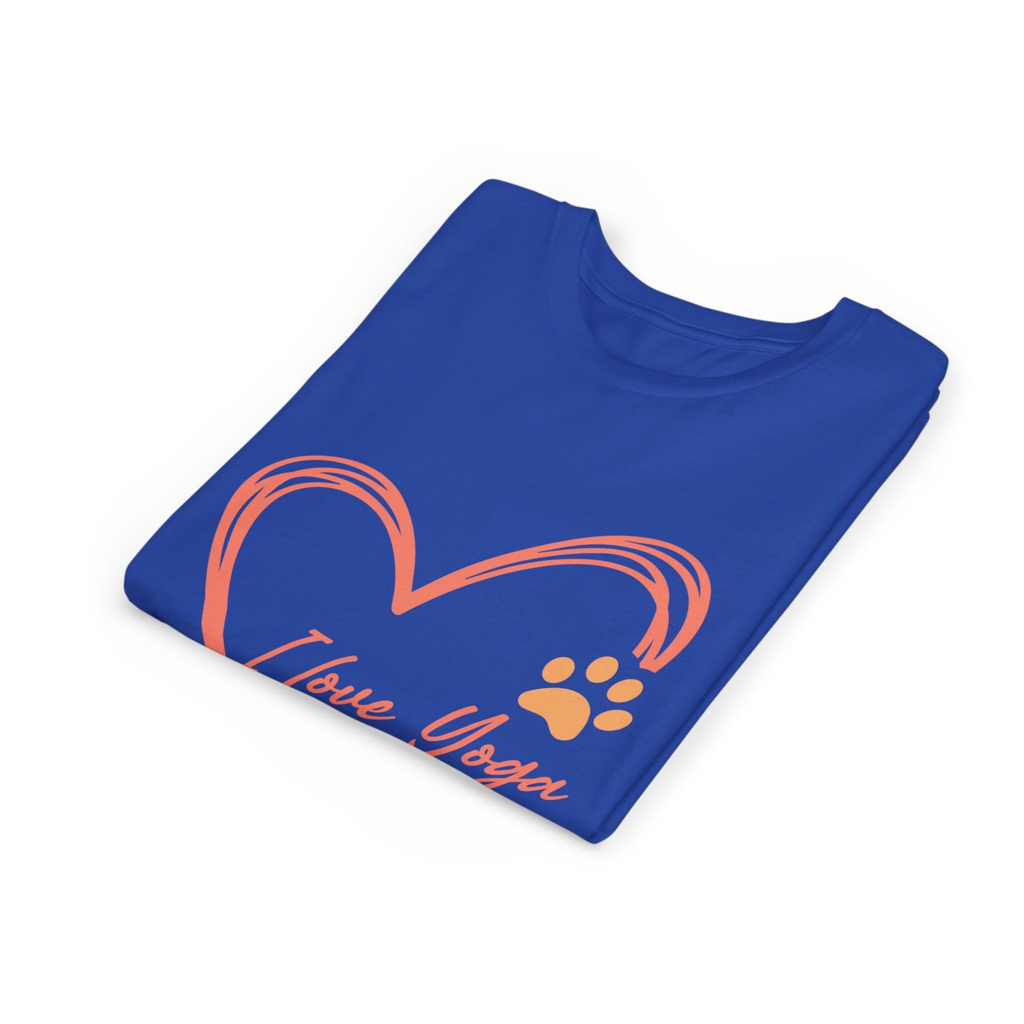 Kids Yoga T-Shirt — "I Love Yoga & My Dogs" Heart Paw Shirt I Girls Yoga Shirt I Boys Yoga Shirt I Cute Yoga Tee I Meditation Gift For Kids