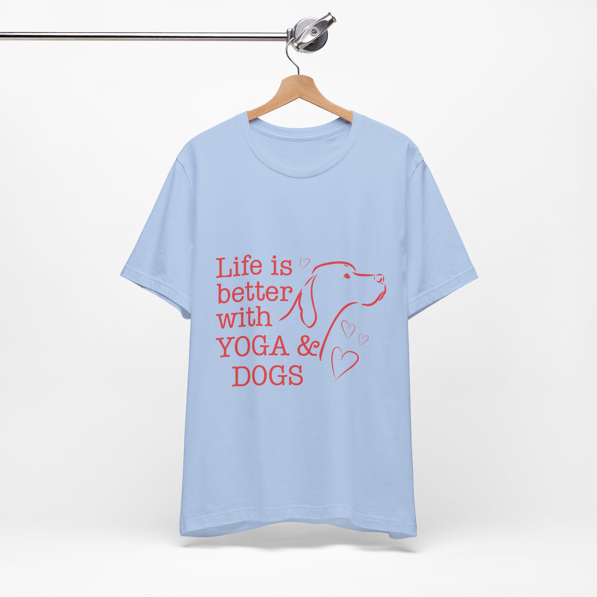 Life Is Better With Yoga & Dogs T‑Shirt I Dog Lovers Shirt I Meditation Gift I Cute Yoga Tee