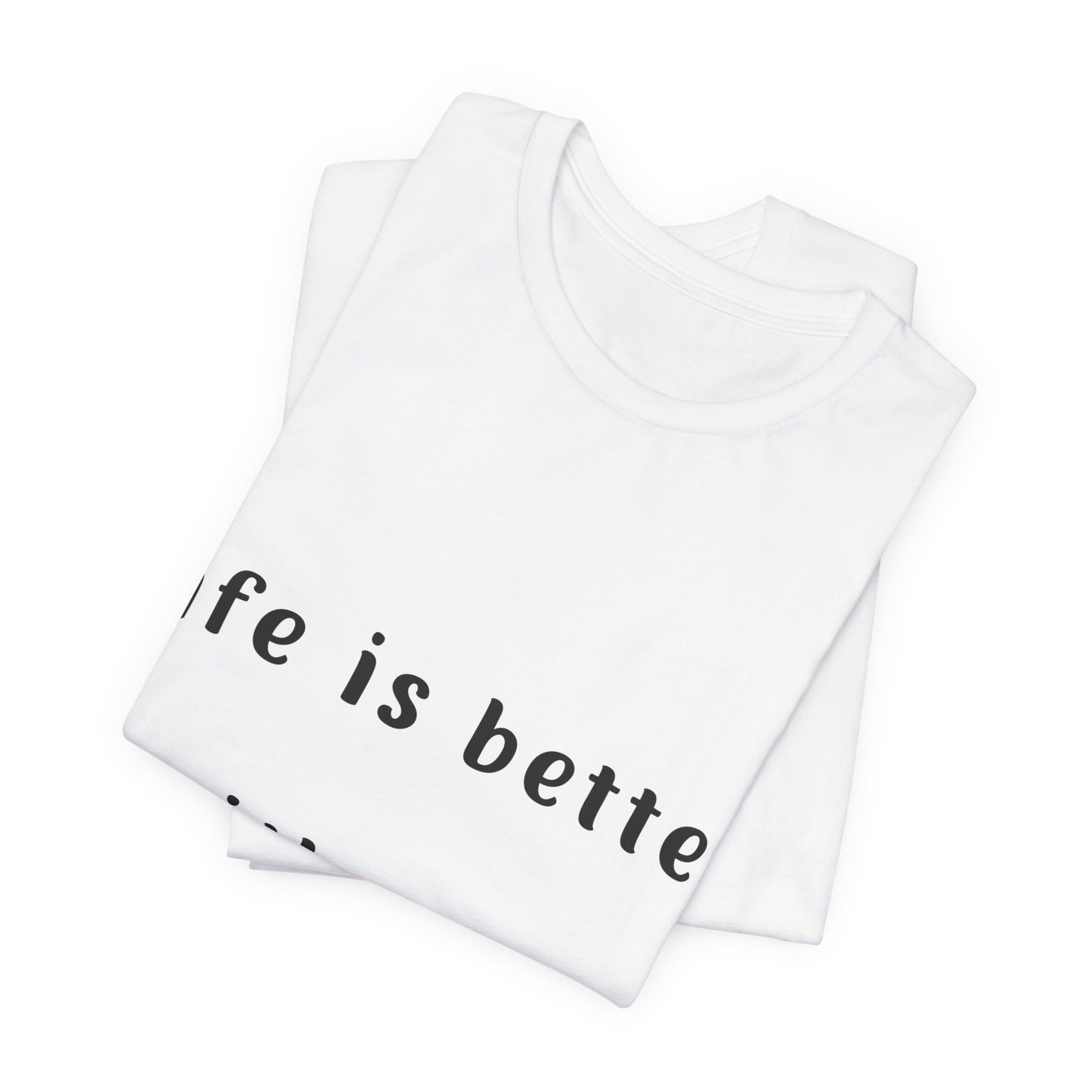 Life Is Better With Yoga & Cats Unisex Tee | Perfect T-Shirt for Cat Lovers & Yoga Enthusiasts I Self-Care Meditation Apparel