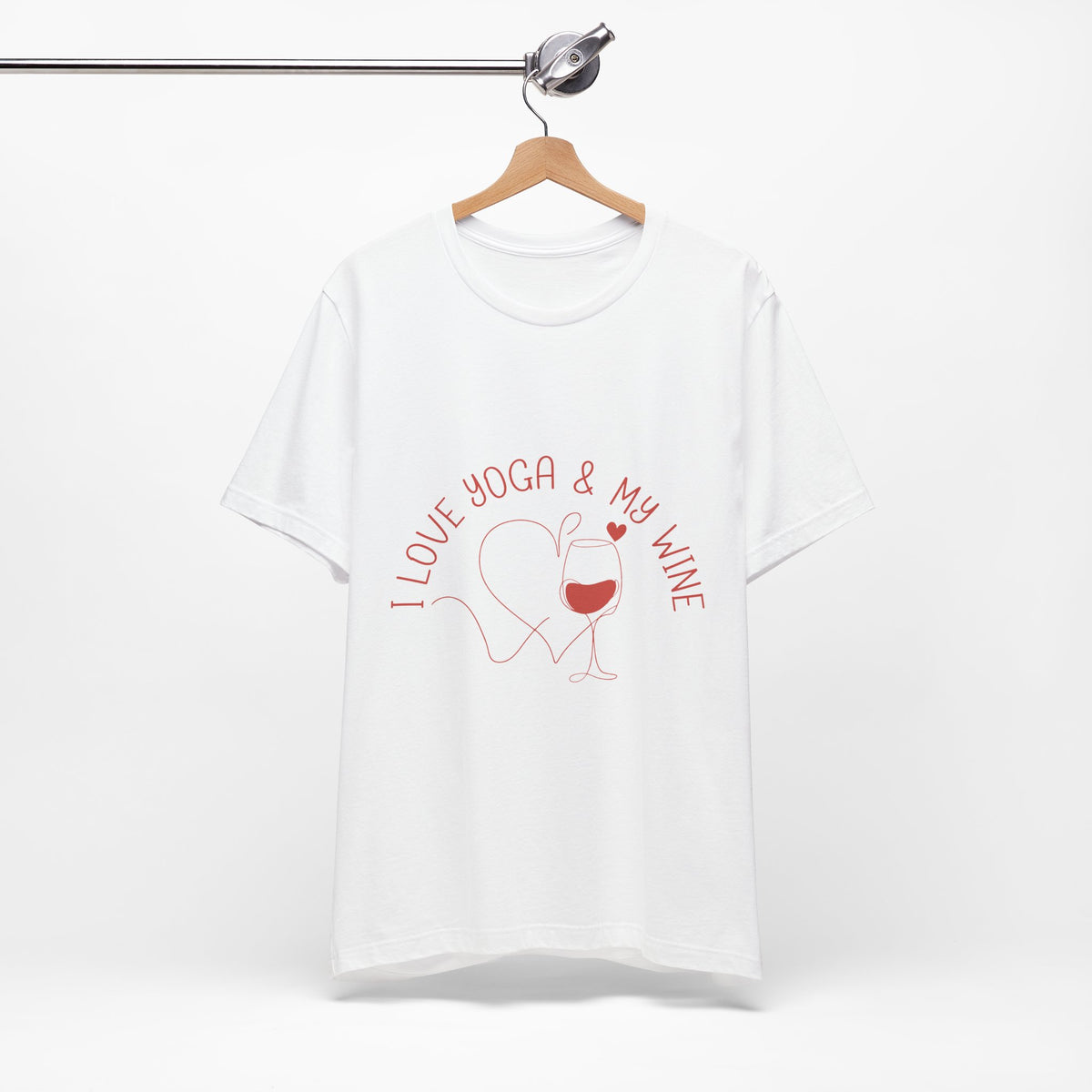 Yoga & Wine T-Shirt — "I Love Yoga & My Wine" Yoga Shirt I Funny Yoga Tee I Cute Meditation Gift I Wine Lover Shirt