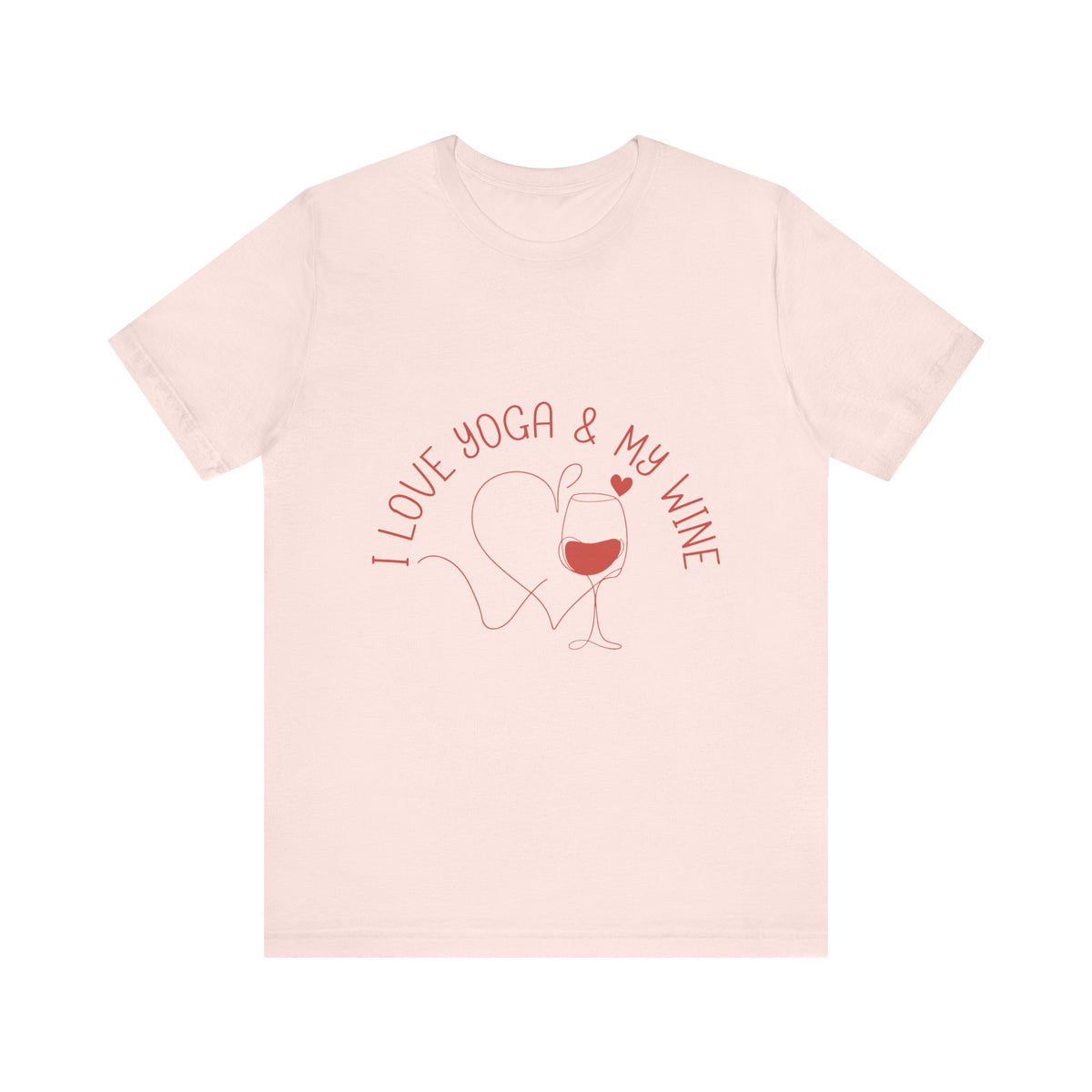 Yoga & Wine T-Shirt — "I Love Yoga & My Wine" Yoga Shirt I Funny Yoga Tee I Cute Meditation Gift I Wine Lover Shirt