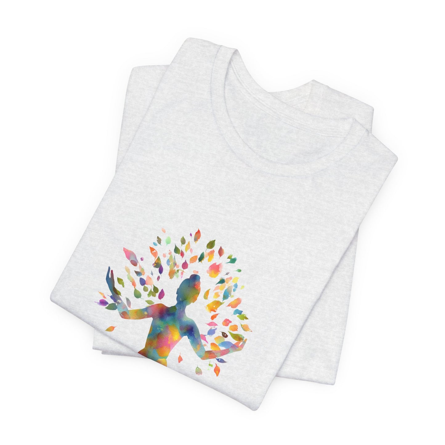Colorful Tree Pose Mindful Yoga Tee - Unisex T-Shirt I Inspirational Yoga Art I Gift for Yogis I Relaxation & Meditation Tee