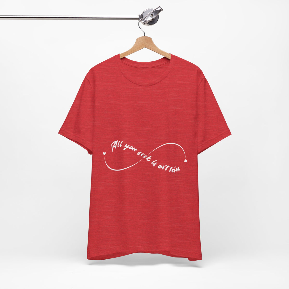 All You Seek Is Within Yoga T‑Shirt - Infinity Symbol Tee I Namaste Shirt I Meditation Gift For Yoga Lovers I Zen Vibes Tee