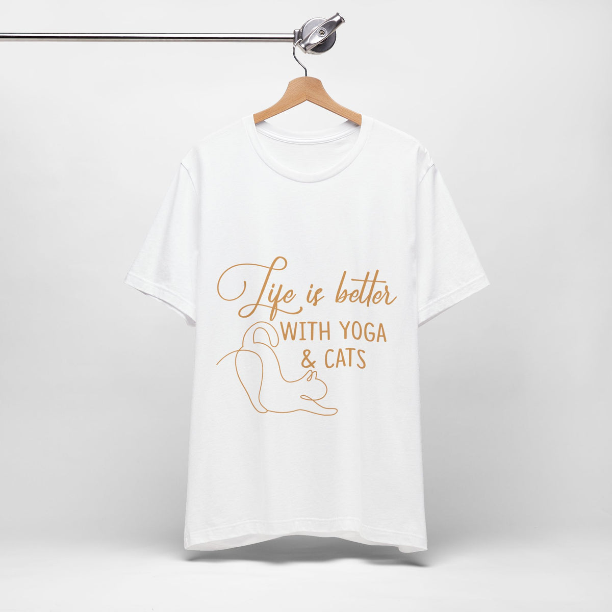 Yoga & Cats T-Shirt - "Life Is Better With Yoga & Cats" Relaxed T-Shirt I Meditation Gift I Cute Yoga Shirt