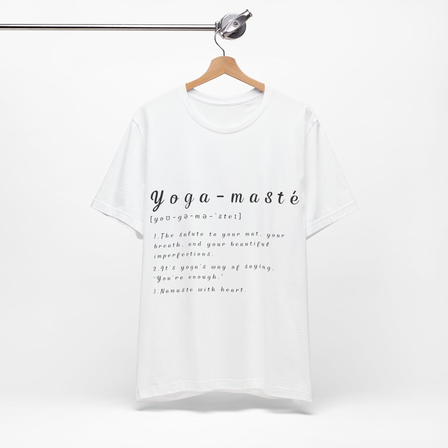 Yoga-masté - Unisex Tee | Inspiring Yoga T-Shirt I Gift for Yogis I Mindfulness & Wellness Gift I Self-Care Meditation Apparel