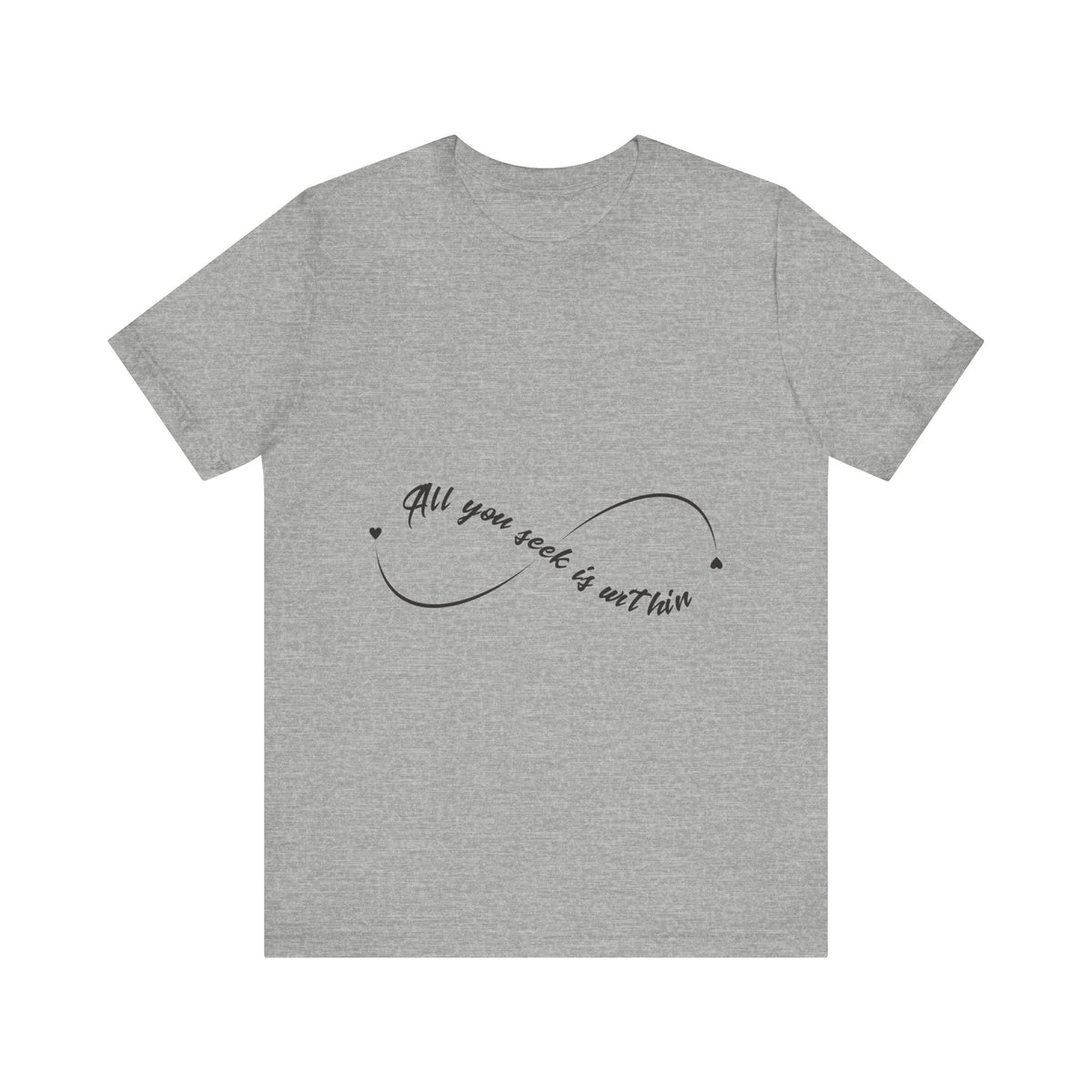 All You Seek Is Within Yoga T‑Shirt - Infinity Symbol Tee I Namaste Shirt I Meditation Gift For Yoga Lovers I Zen Vibes Tee