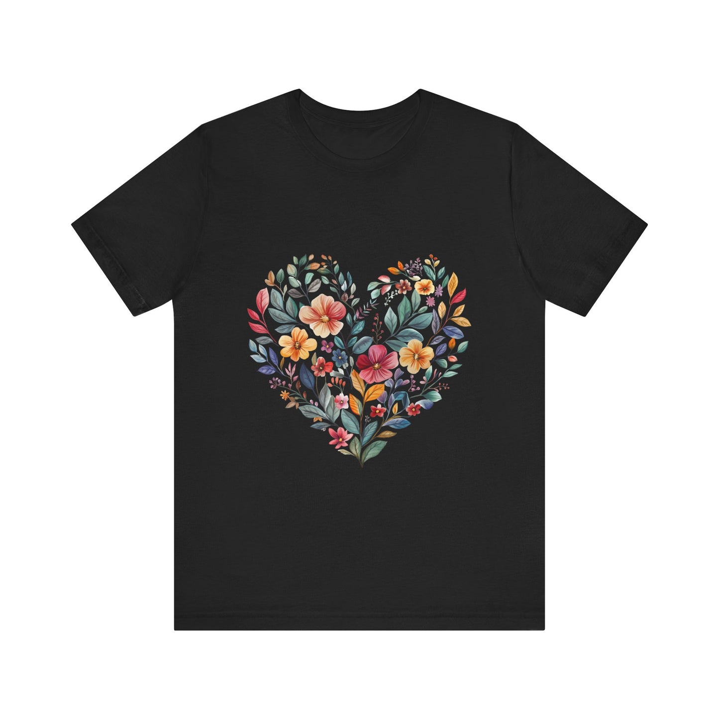 Floral Heart Mandala - Unisex Yoga Tee I Mindfulness T-Shirt for Yogis  I Meditation Gift I Self-Care Apparel