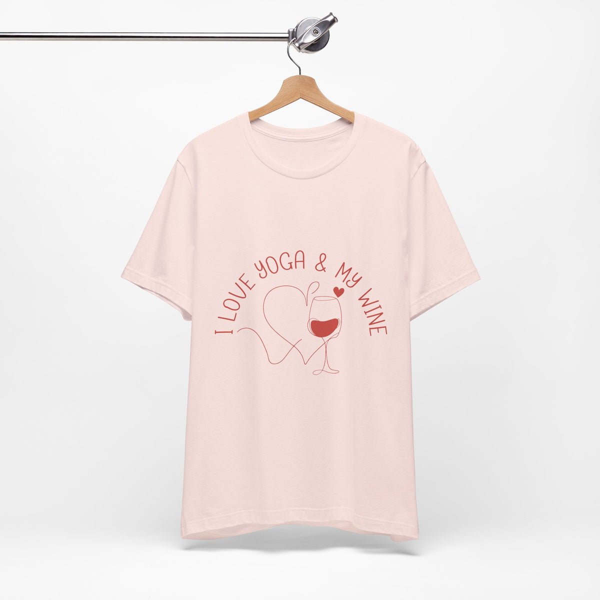 Yoga & Wine T-Shirt — "I Love Yoga & My Wine" Yoga Shirt I Funny Yoga Tee I Cute Meditation Gift I Wine Lover Shirt