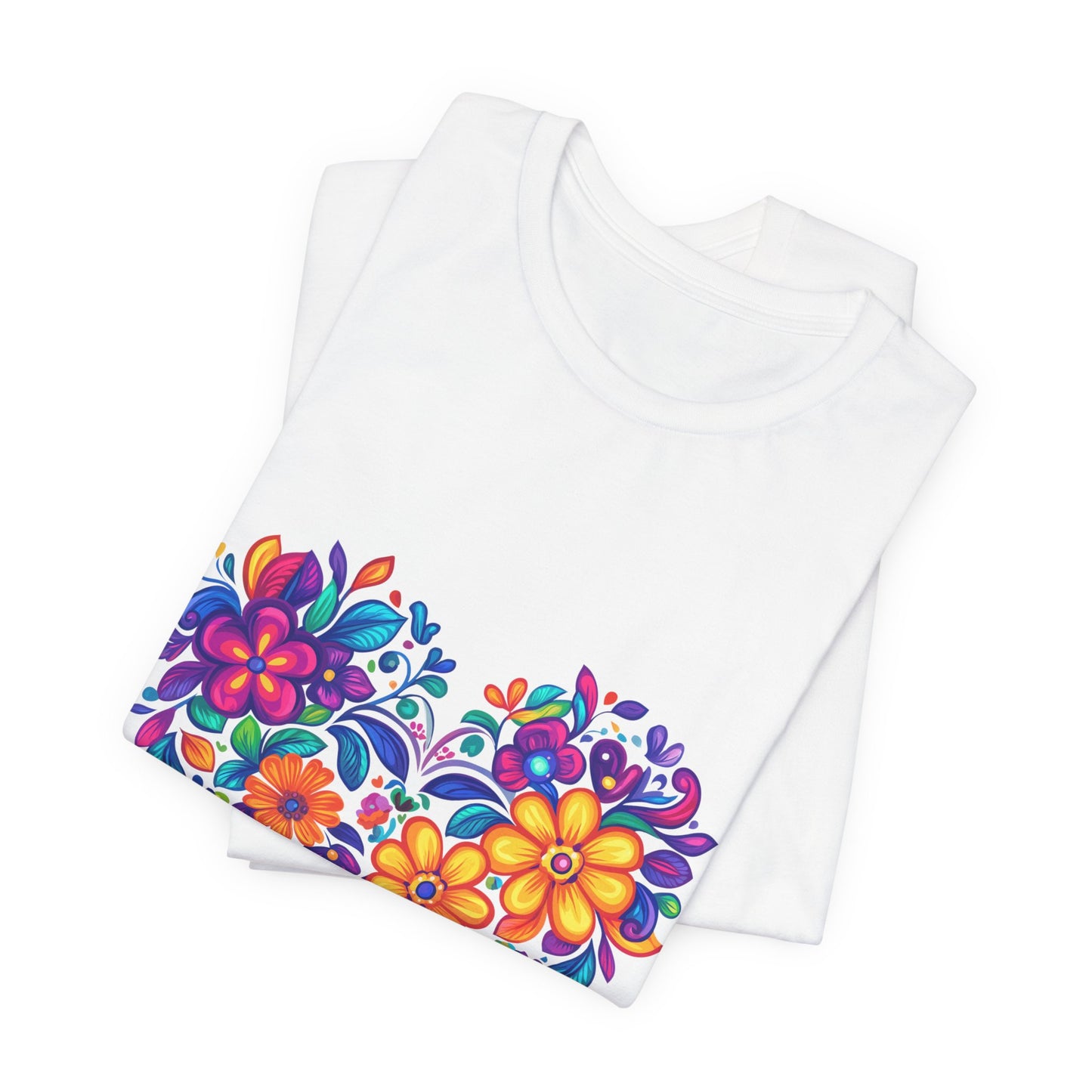 Floral Heart Mandala - Unisex Yoga Tee I Mindfulness T-Shirt for Yogis I Self-Care Meditation Apparel