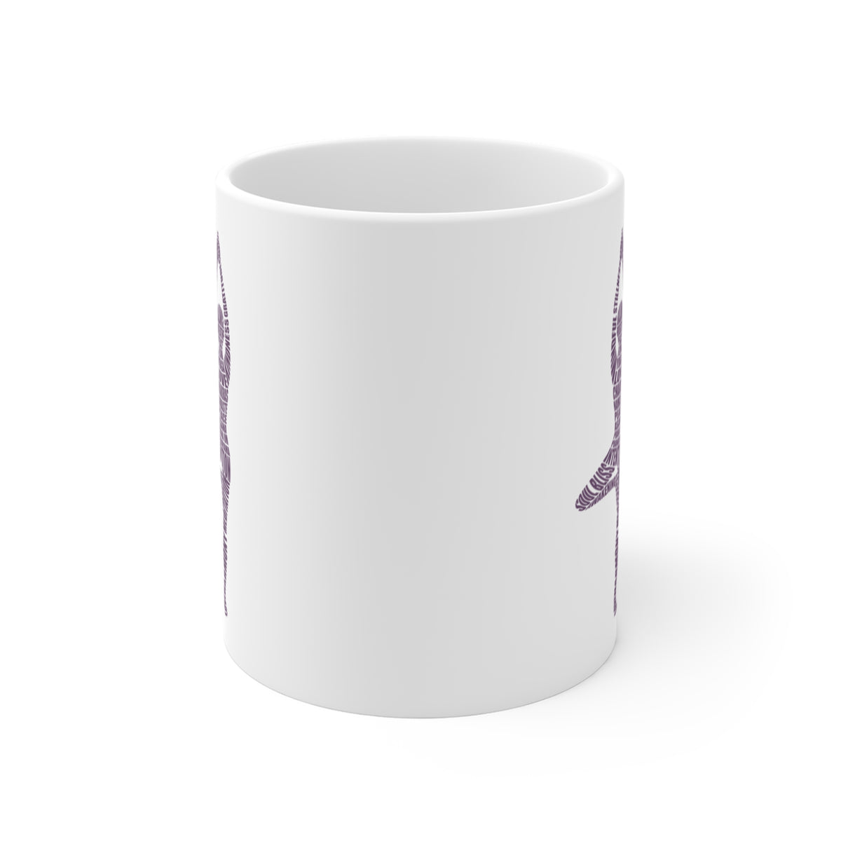Yoga Pose Mug — 11oz Purple Tree Pose Coffee Mug I Meditation Cup I Zen Gift I Yogini Mug I Spiritual Gift I Mindful Coffee Cup
