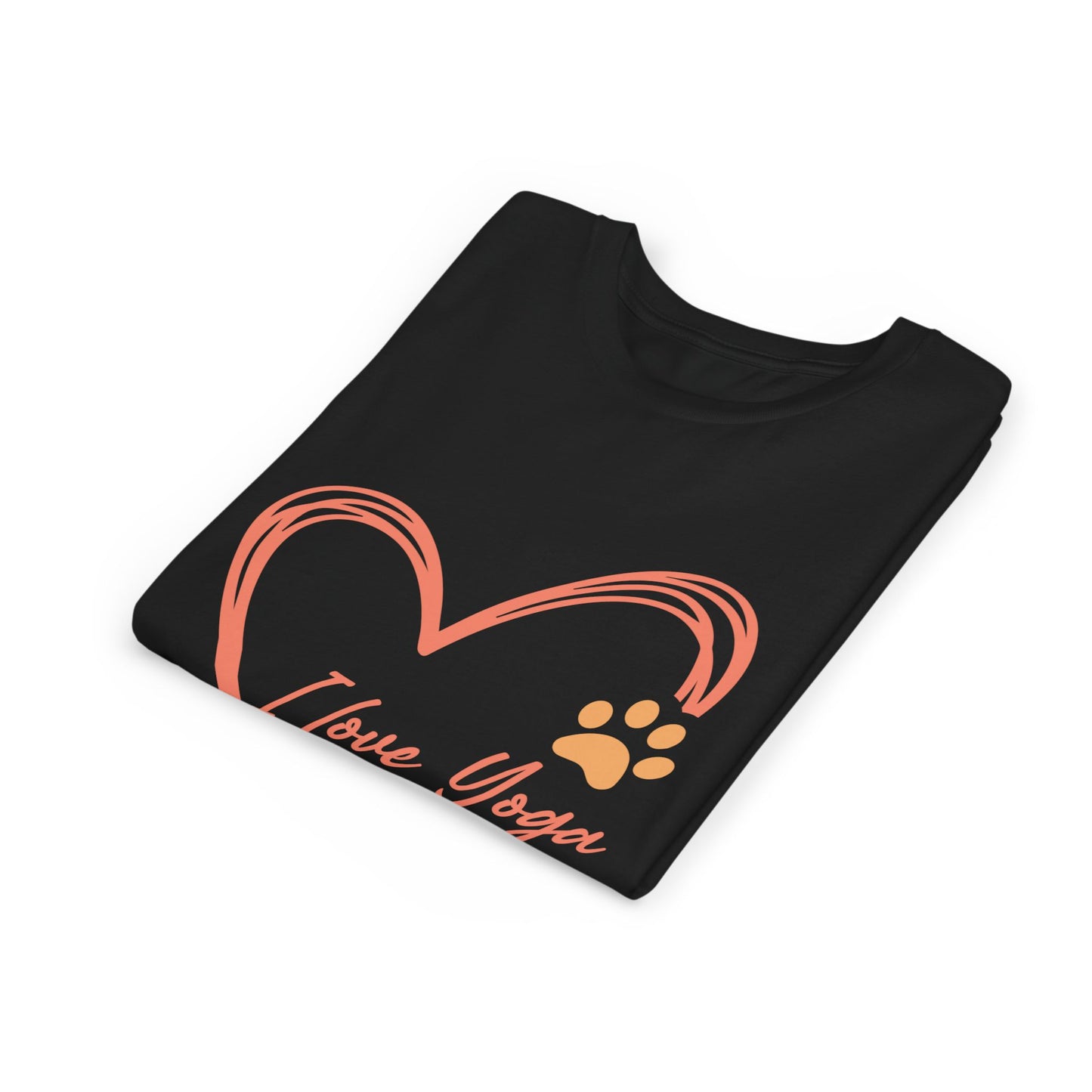 Kids Yoga T-Shirt — "I Love Yoga & My Dogs" Heart Paw Shirt I Girls Yoga Shirt I Boys Yoga Shirt I Cute Yoga Tee I Meditation Gift For Kids