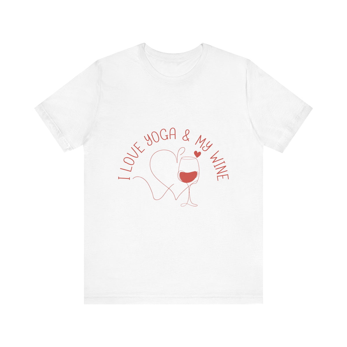 Yoga & Wine T-Shirt — "I Love Yoga & My Wine" Yoga Shirt I Funny Yoga Tee I Cute Meditation Gift I Wine Lover Shirt