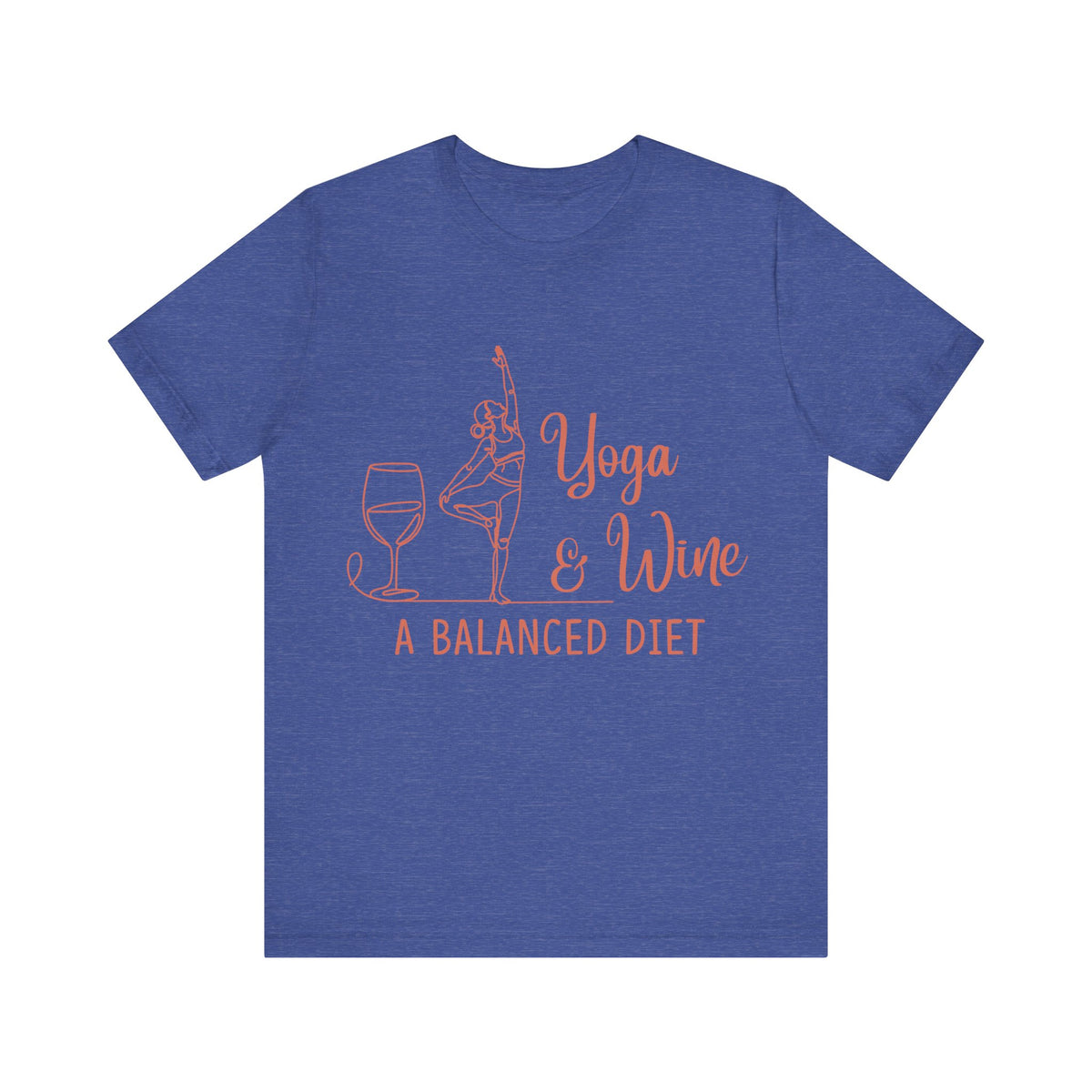 Yoga & Wine Tee — "A Balanced Diet" Yoga T-Shirt I Funny Yoga Shirt I Meditation Tee I Wine Lover Gift