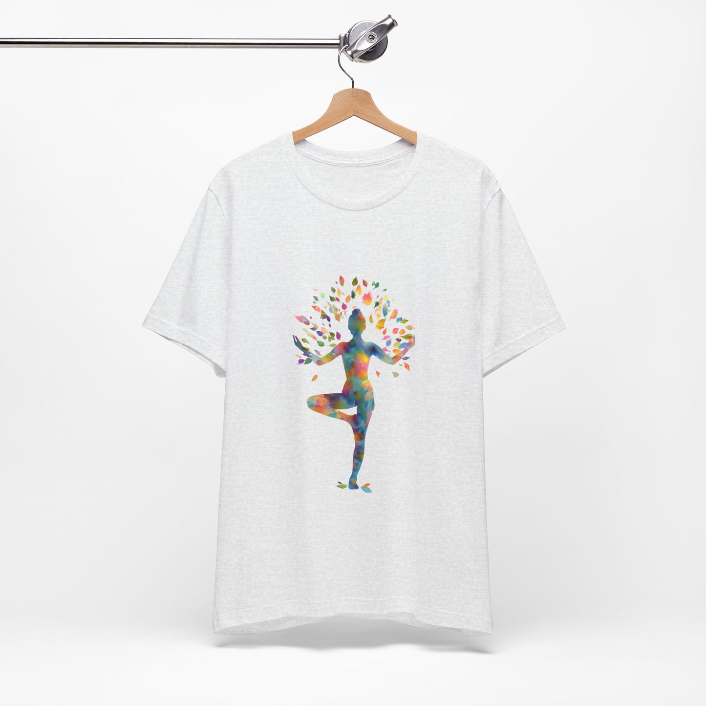 Colorful Tree Pose Mindful Yoga Tee - Unisex T-Shirt I Inspirational Yoga Art I Gift for Yogis I Relaxation & Meditation Tee