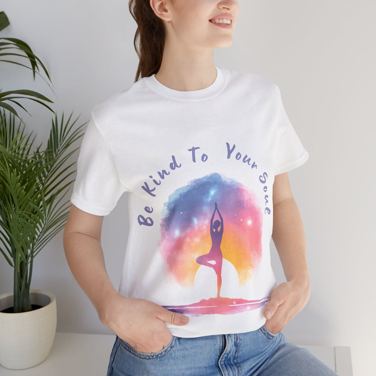 "Be Kind To Your Soul" Meditation Inspired Tee I Spiritual Yoga T- Shirt I Relaxation Mindfulness Apparel I Self-Care Clothing