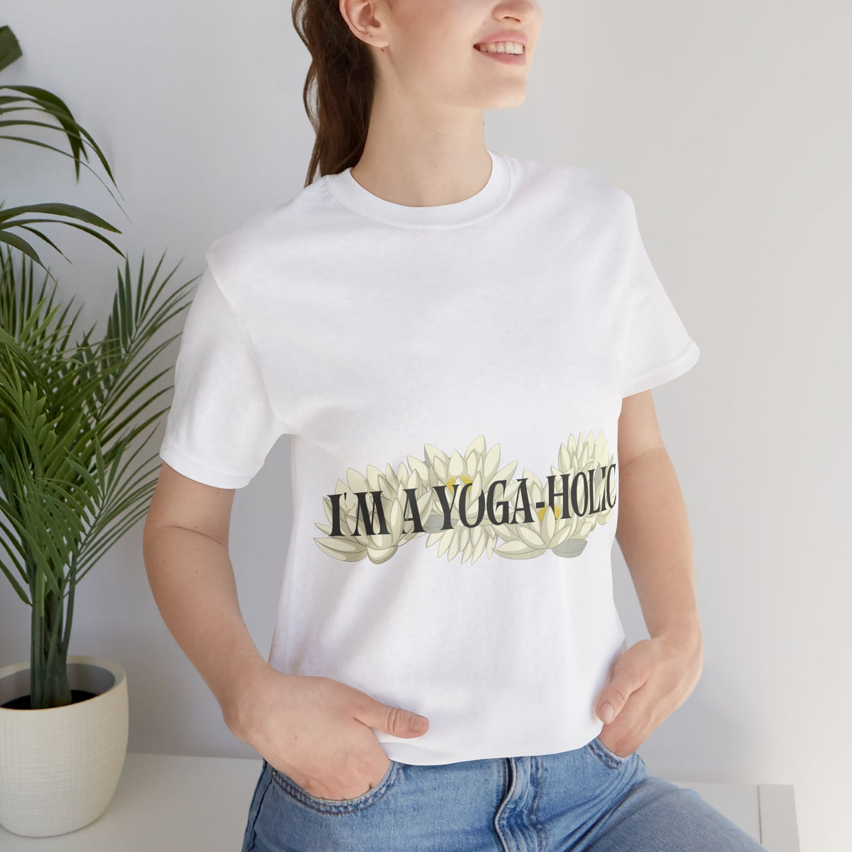 A Yoga-Holic Tee — "I'M A YOGA-HOLIC" Yoga T-Shirt I Funny Meditation Shirt I Yogini Shirt