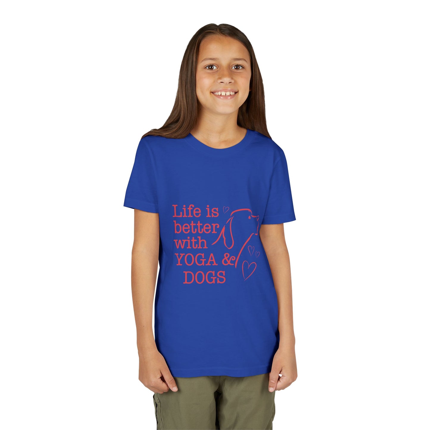 "Life Is Better With Yoga & Dogs" I Kids Yoga & Dog Lover Shirt I Meditation Gift For Kids