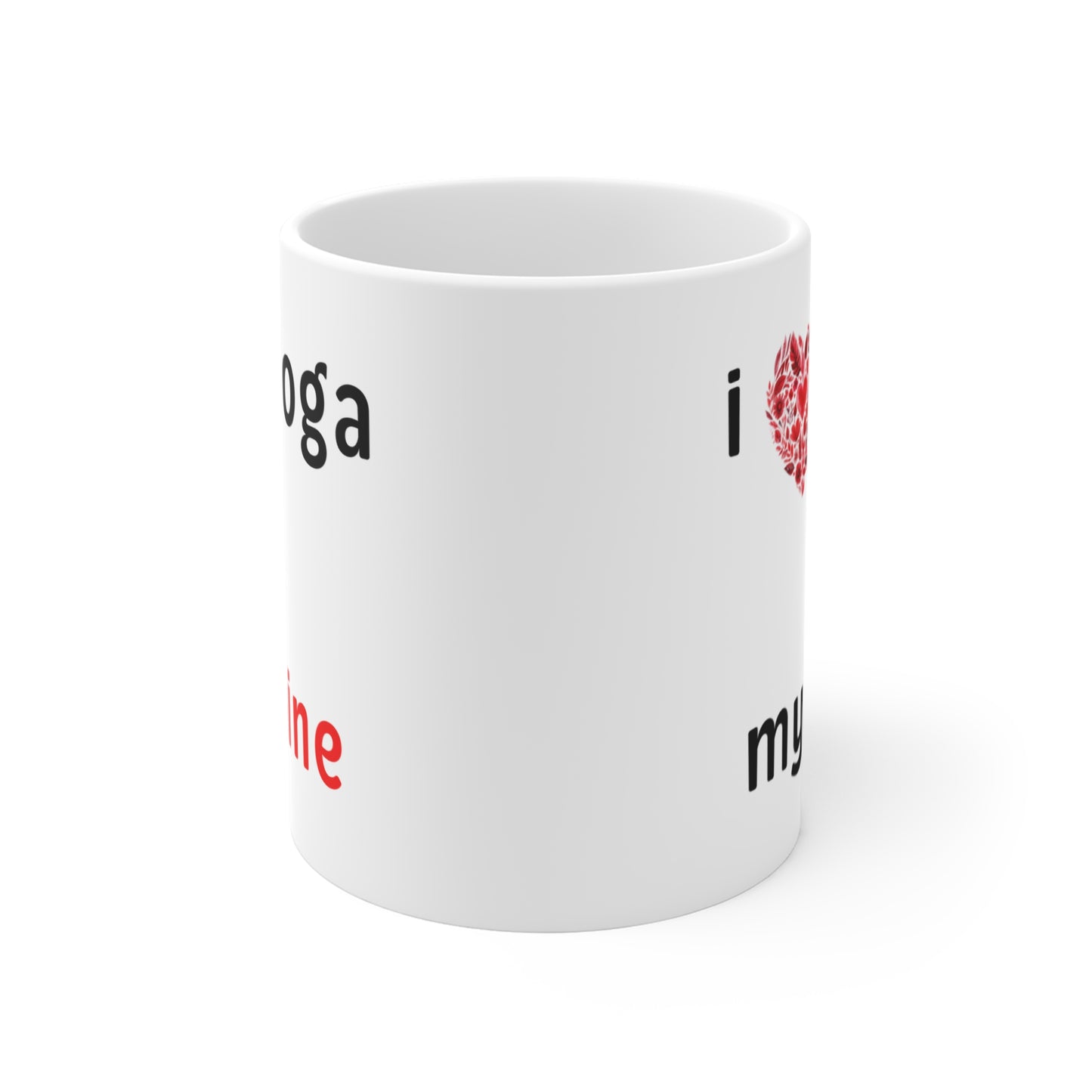 I Love Yoga & My Wine - Yoga & Wine Lover's Coffee Mug I Cute Exercise Gift I  I Perfect for Yoga Enthusiasts I Birthday Gift I Relaxation Mug