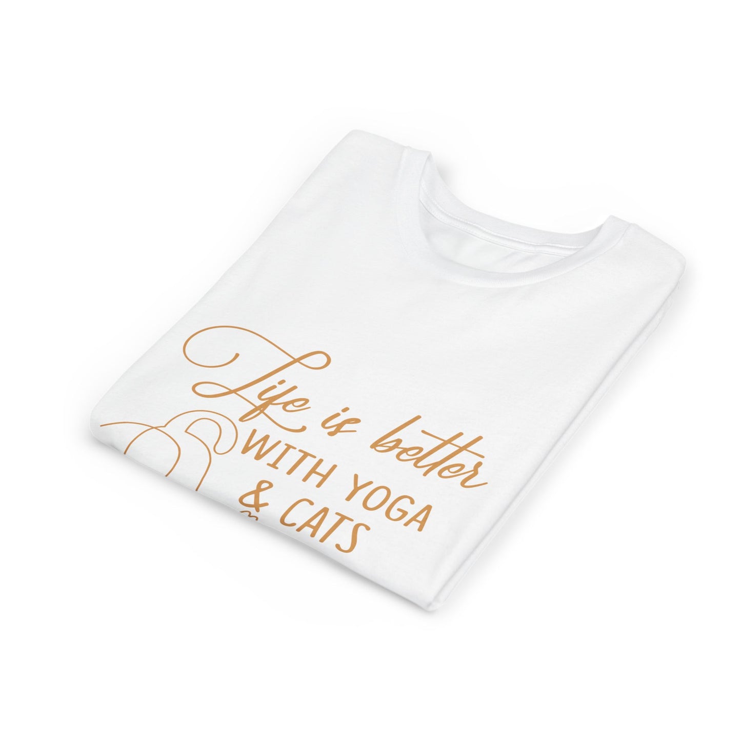 Kids Yoga T-Shirt — "Life Is Better With Yoga & Cats" I Kids Yoga & Cat Lover Shirt I Meditation Gift For Kids