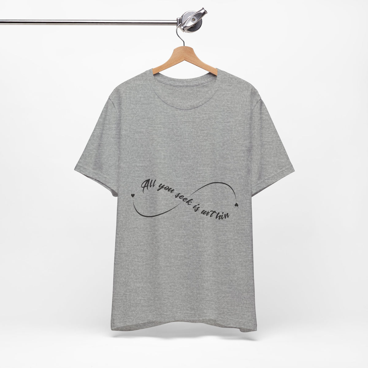 All You Seek Is Within Yoga T‑Shirt - Infinity Symbol Tee I Namaste Shirt I Meditation Gift For Yoga Lovers I Zen Vibes Tee