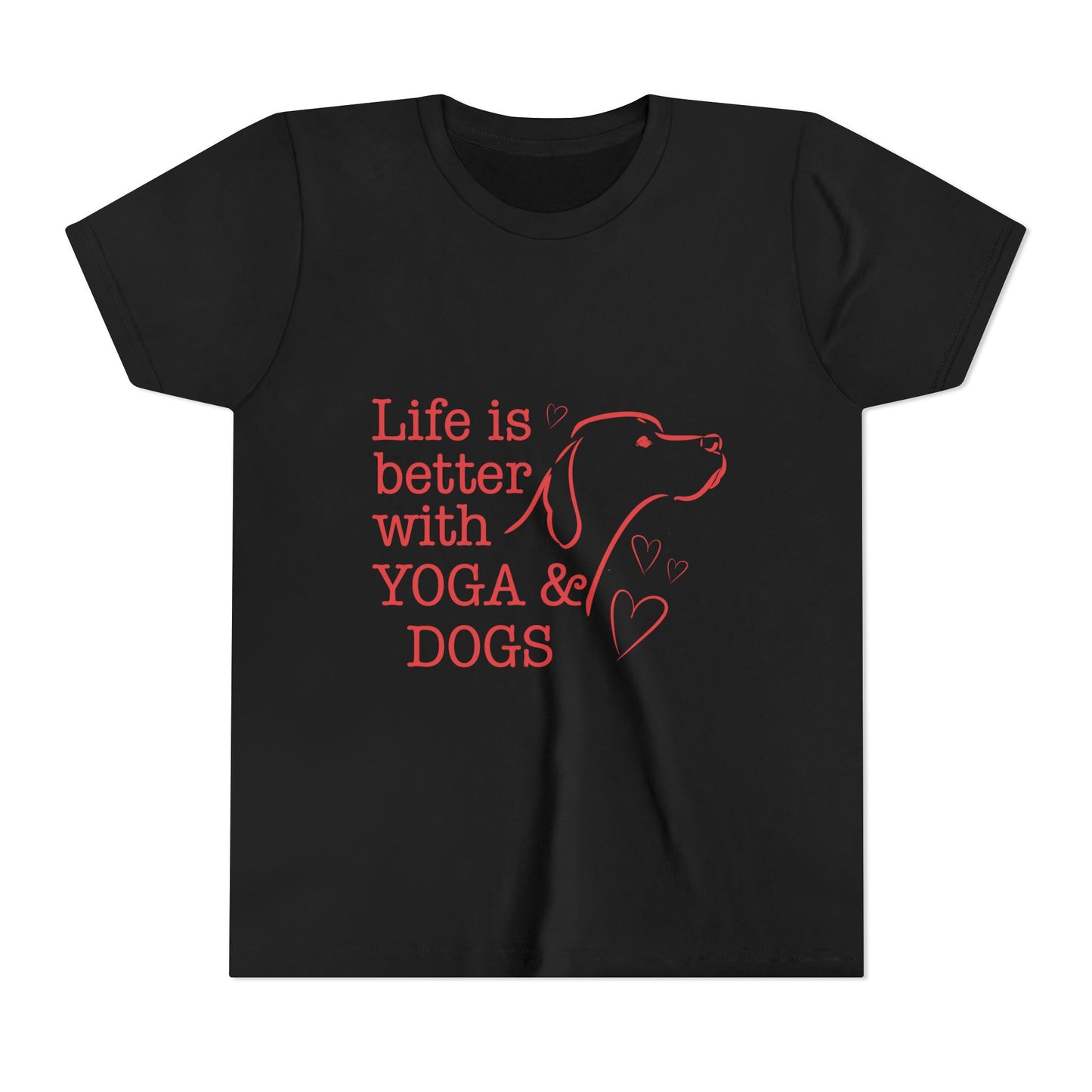 "Life Is Better With Yoga & Dogs" I Kids Yoga & Dog Lover Shirt I Meditation Gift For Kids