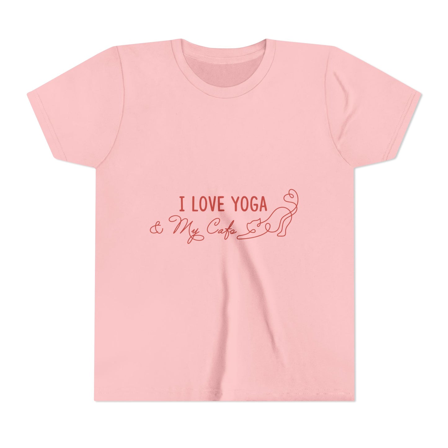 Kids Yoga Shirt "I Love Yoga & My Cats" - Girls Yoga Shirt I Boys Yoga Shirt I Meditation Gift For Kids