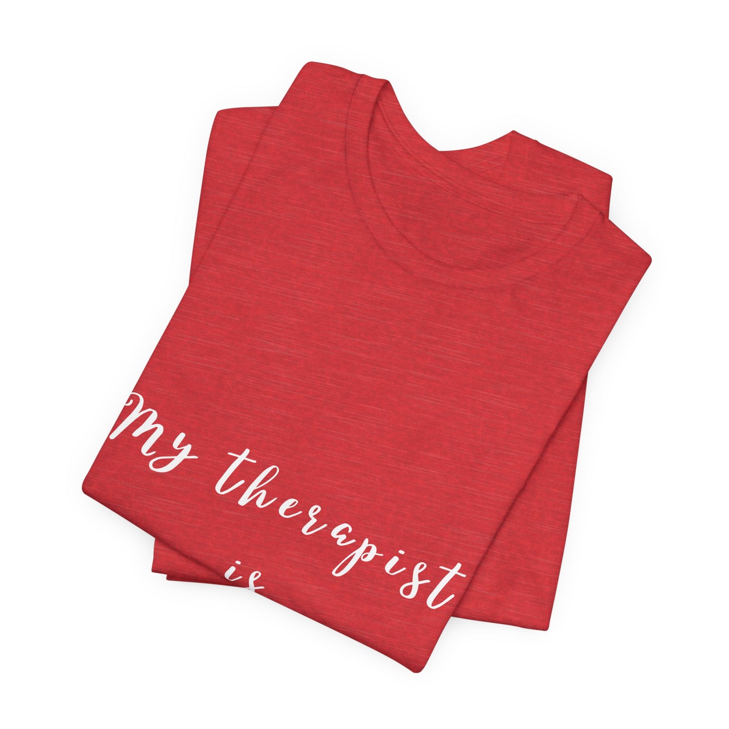 My Therapist is a Yoga Mat - Unisex Tee I Yoga T-Shirt I Gift for Yoga Lovers I Casual Mindfulness Wear