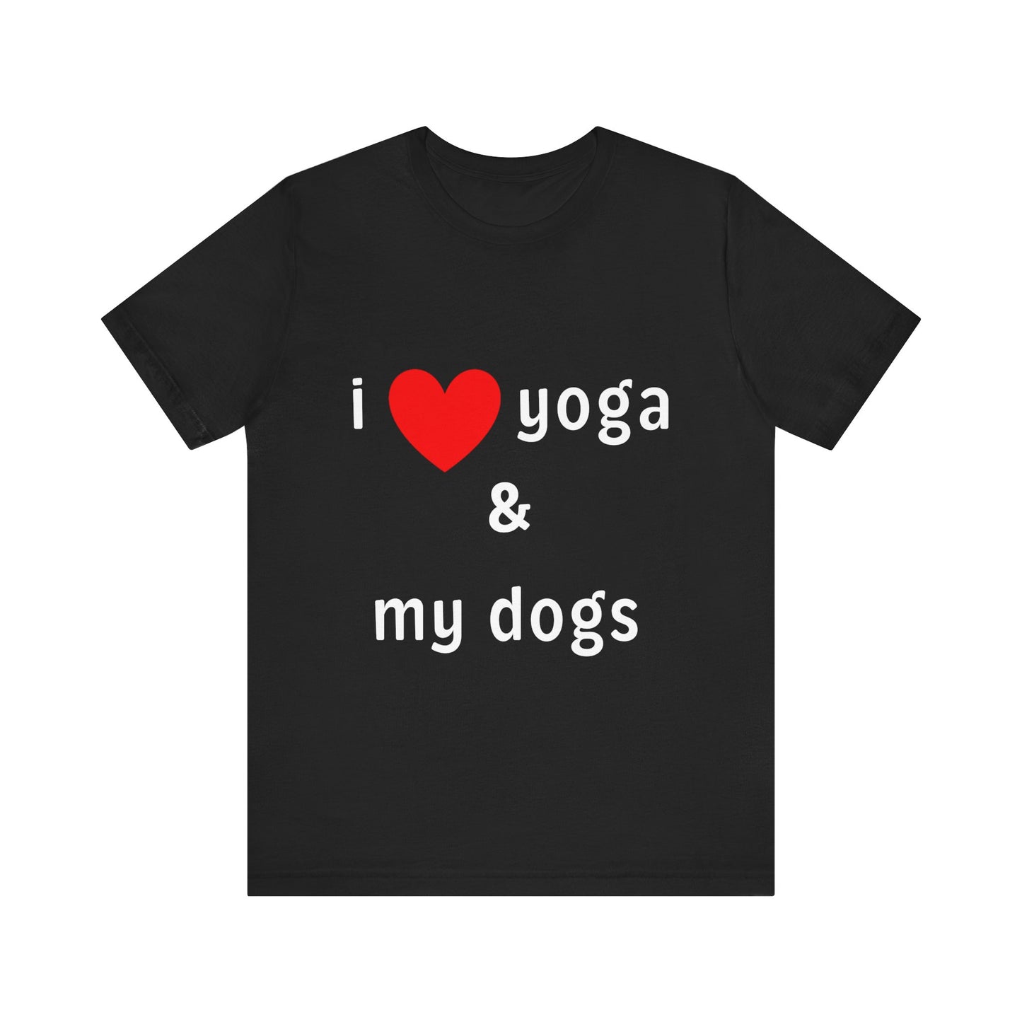 I Love Yoga & My Dogs Unisex Jersey Tee - Perfect Gift for Yoga Enthusiasts and Dog Lovers
