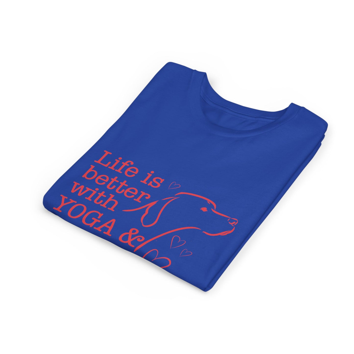 "Life Is Better With Yoga & Dogs" I Kids Yoga & Dog Lover Shirt I Meditation Gift For Kids