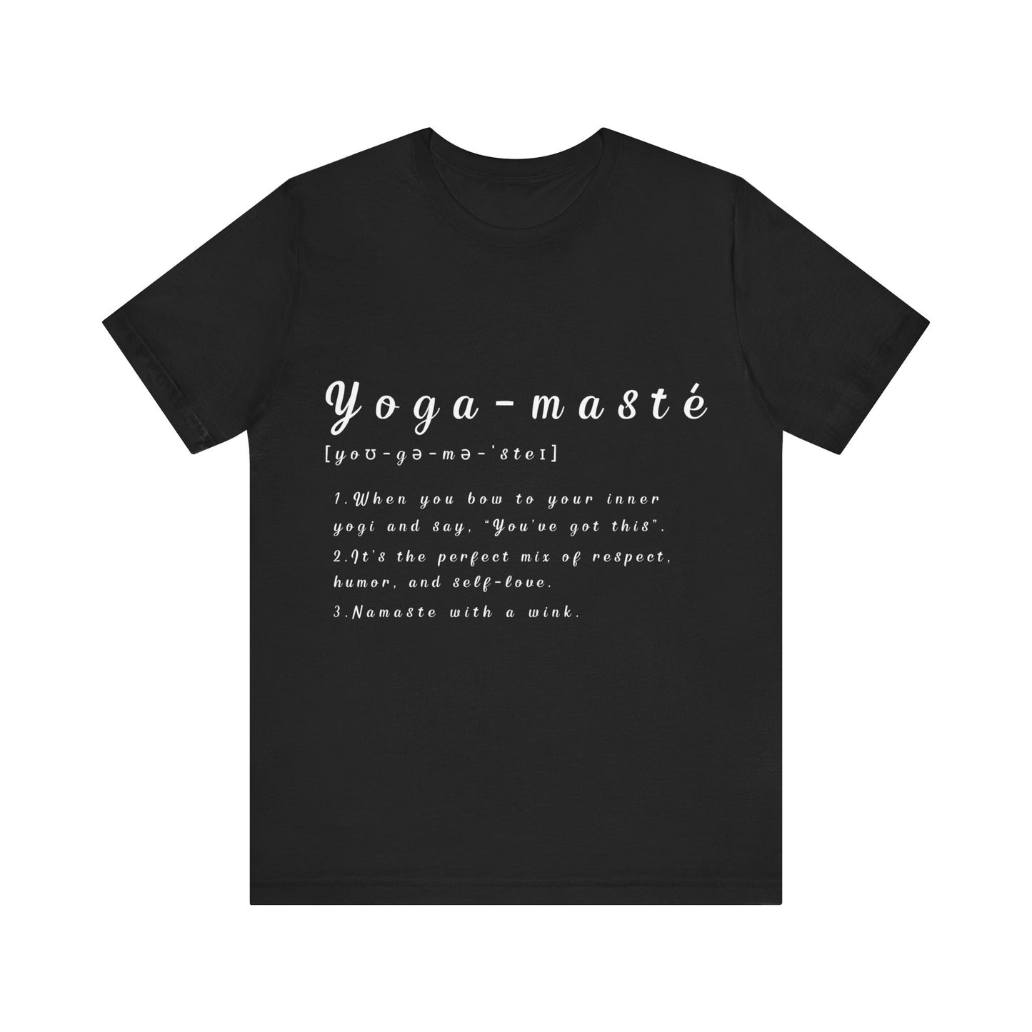 Yoga-masté - Unisex Tee | Inspiring Yoga T-Shirt I Gift for Yogis I Mindfulness & Wellness Gift I Self-Care Meditation Apparel