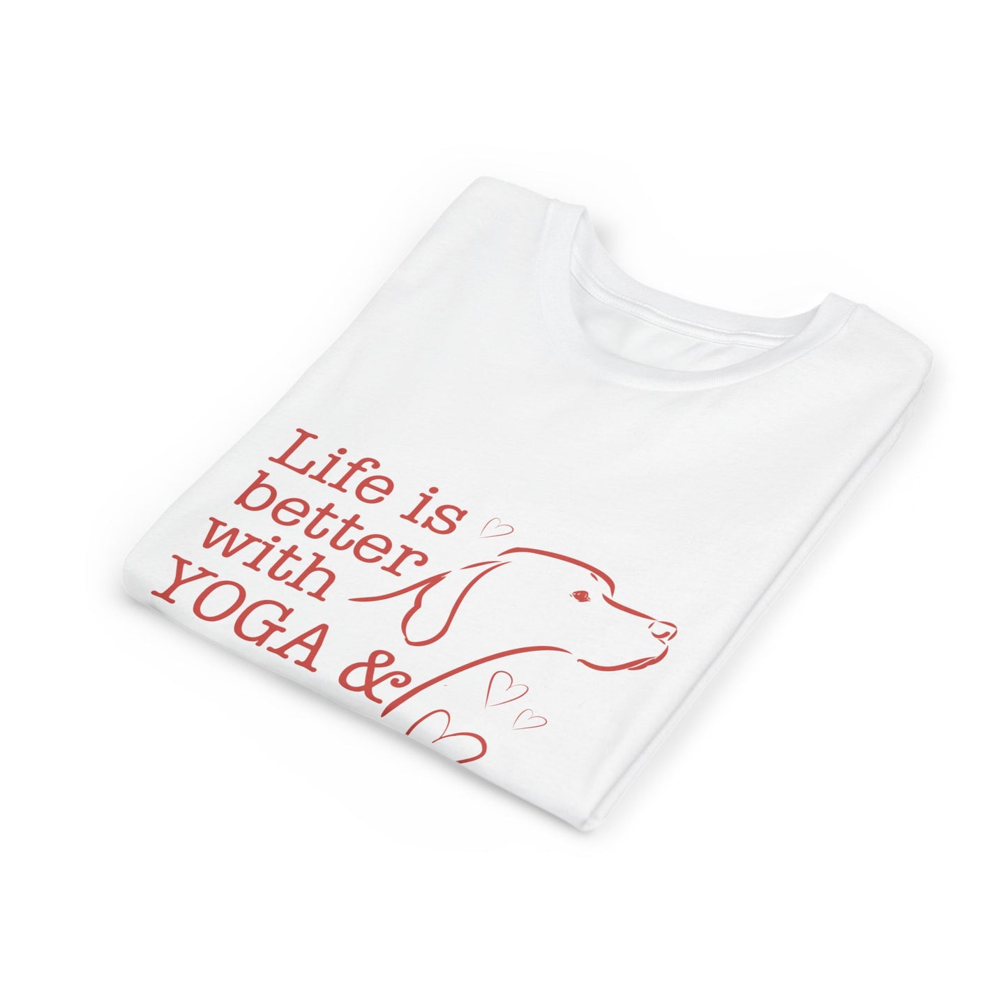 "Life Is Better With Yoga & Dogs" I Kids Yoga & Dog Lover Shirt I Meditation Gift For Kids