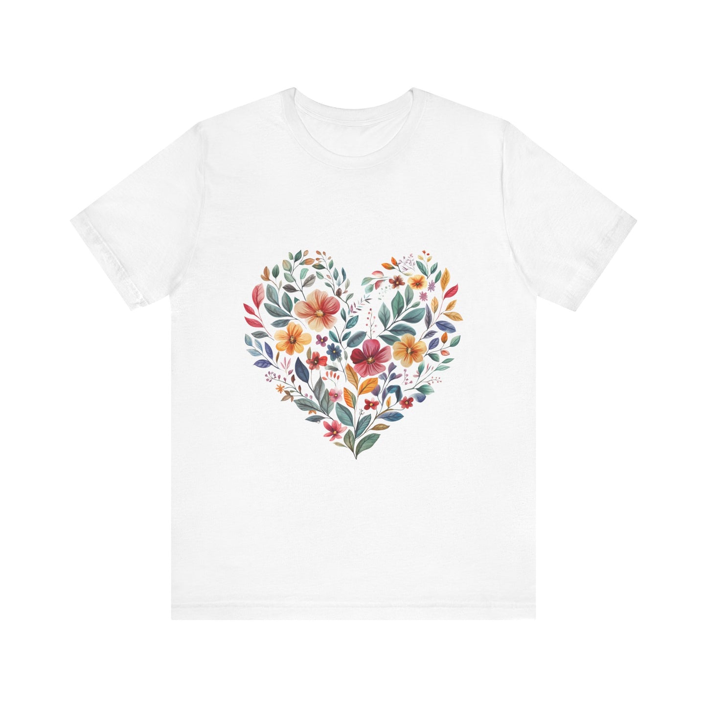 Floral Heart Mandala - Unisex Yoga Tee I Mindfulness T-Shirt for Yogis  I Meditation Gift I Self-Care Apparel