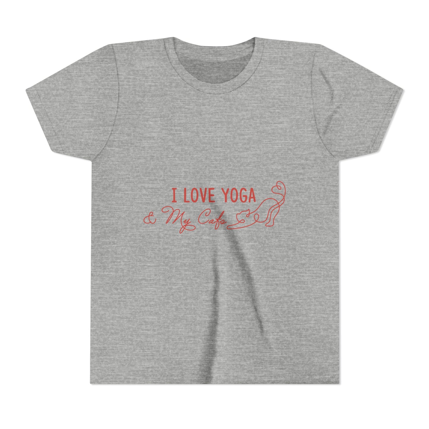 Kids Yoga Shirt "I Love Yoga & My Cats" - Girls Yoga Shirt I Boys Yoga Shirt I Meditation Gift For Kids