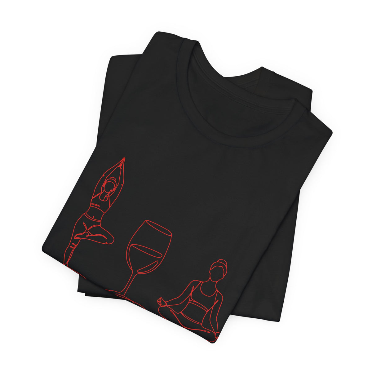 Yoga & Wine T-Shirt — "Life Is Better With Yoga & Wine" Relaxed Shirt I Wine Lover Shirt I Meditation Gift